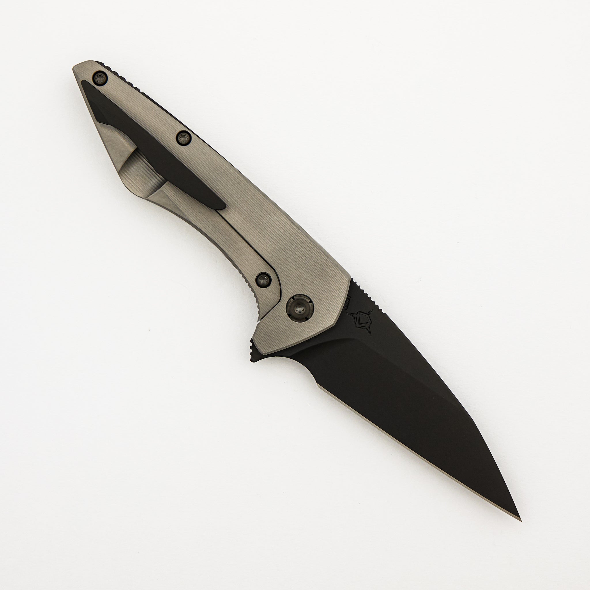 Mini Goblin - Smooth Titanium Handle - DLC Hardware - Matte DLC M390 Blade