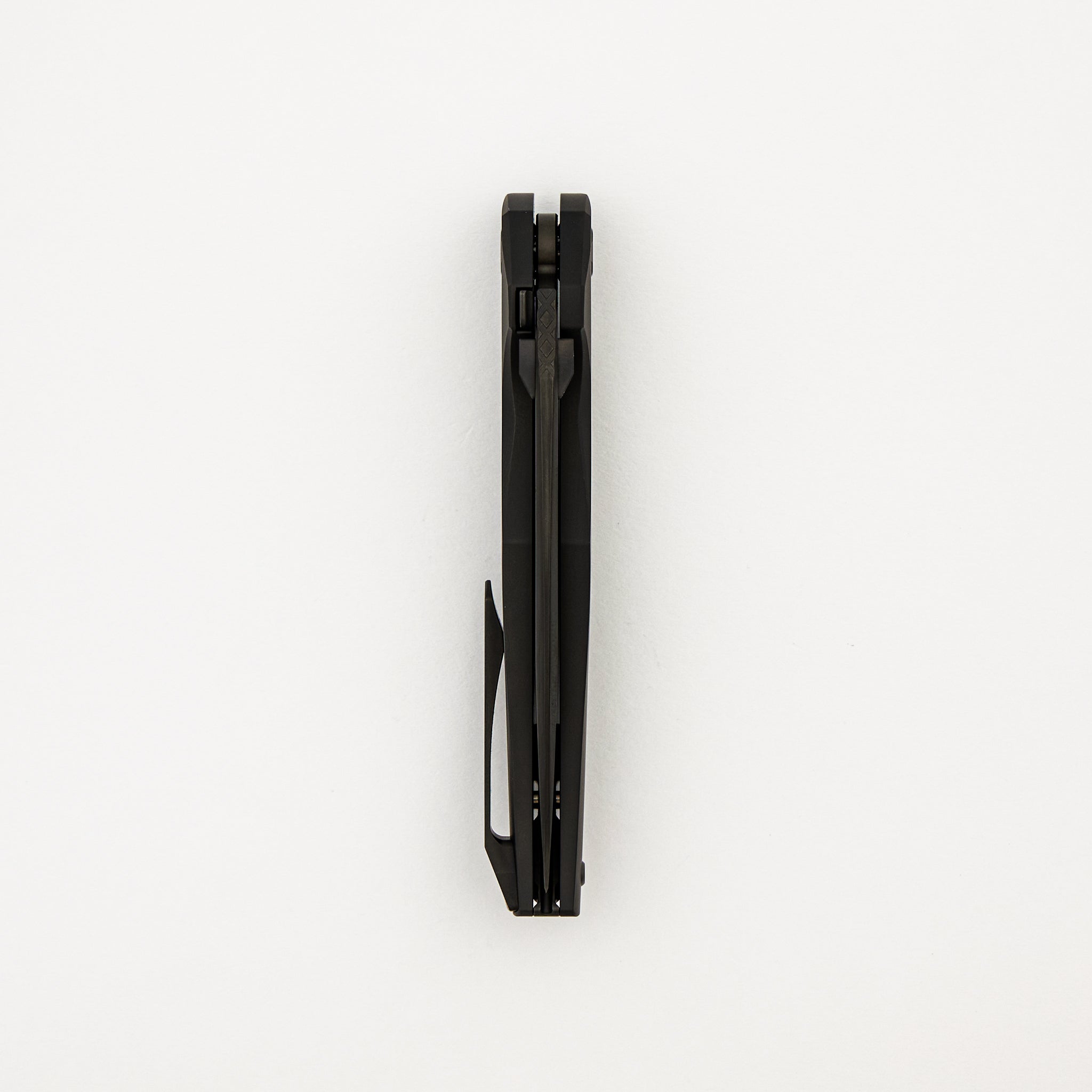 Xenon - Smooth Matte DLC Titanium Handle - DLC Burnished W/ Polished Flats M390 Blade