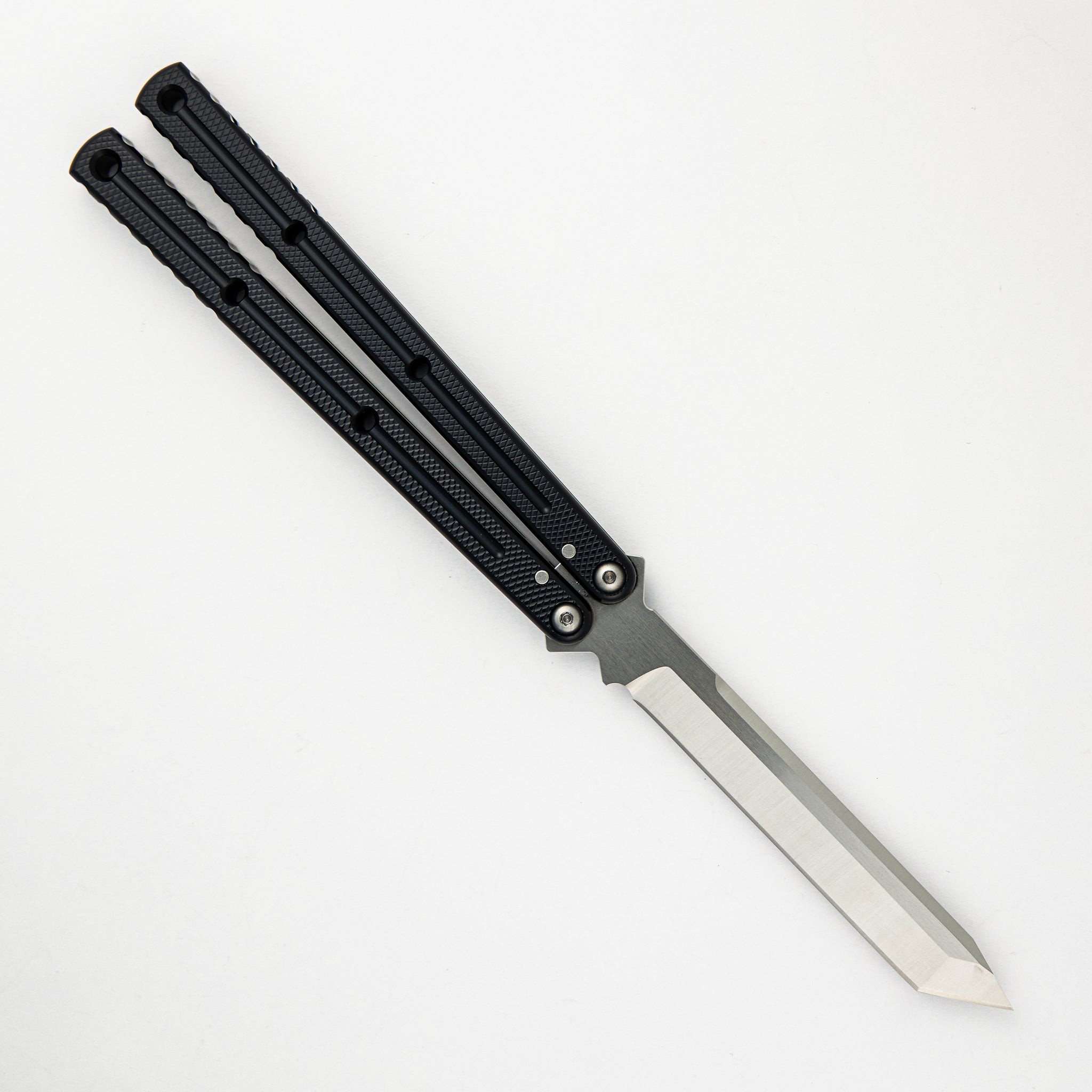 Squid Industries Krake Raken - Satin Tanto Blade - Black Aluminum Handle - V3