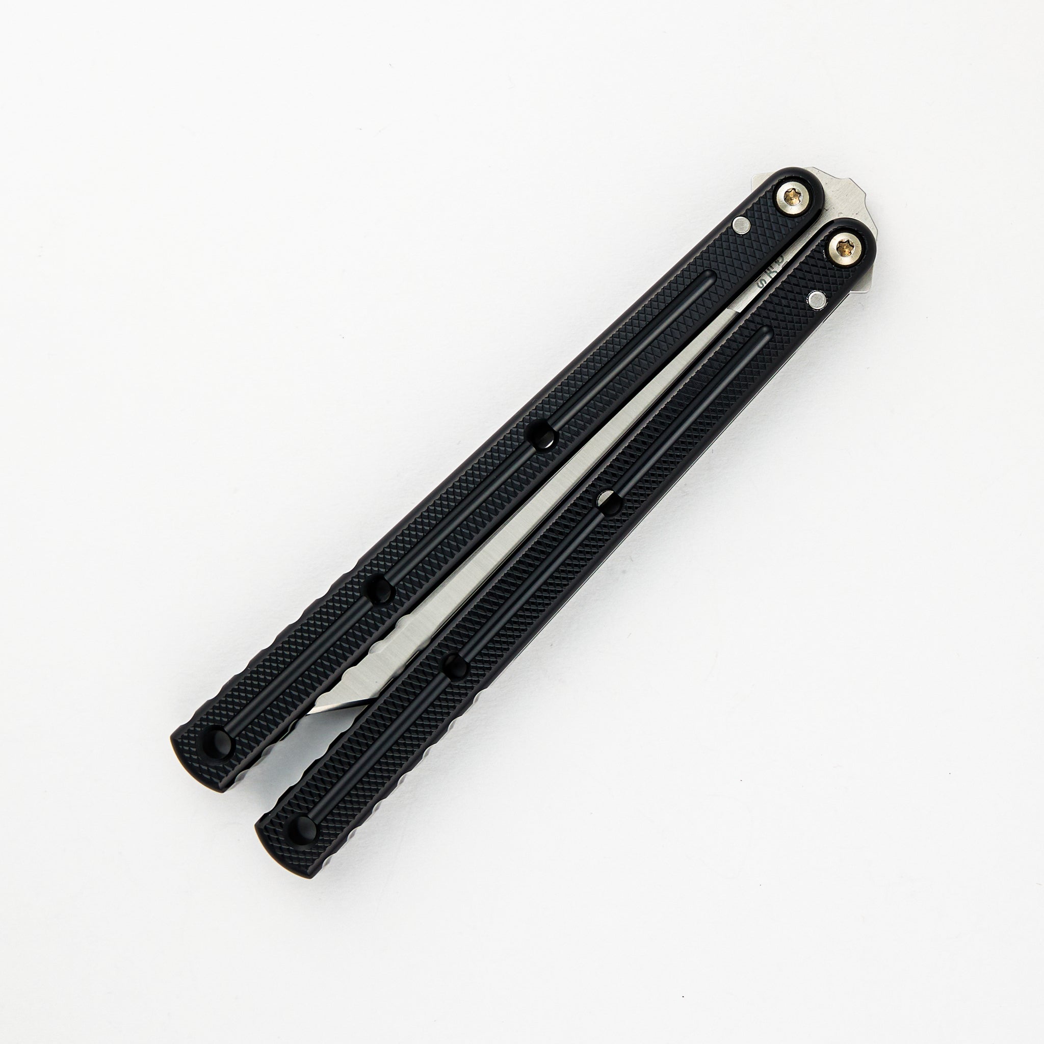 Krake Raken - Satin Tanto Blade - Black Aluminum Handle - V3