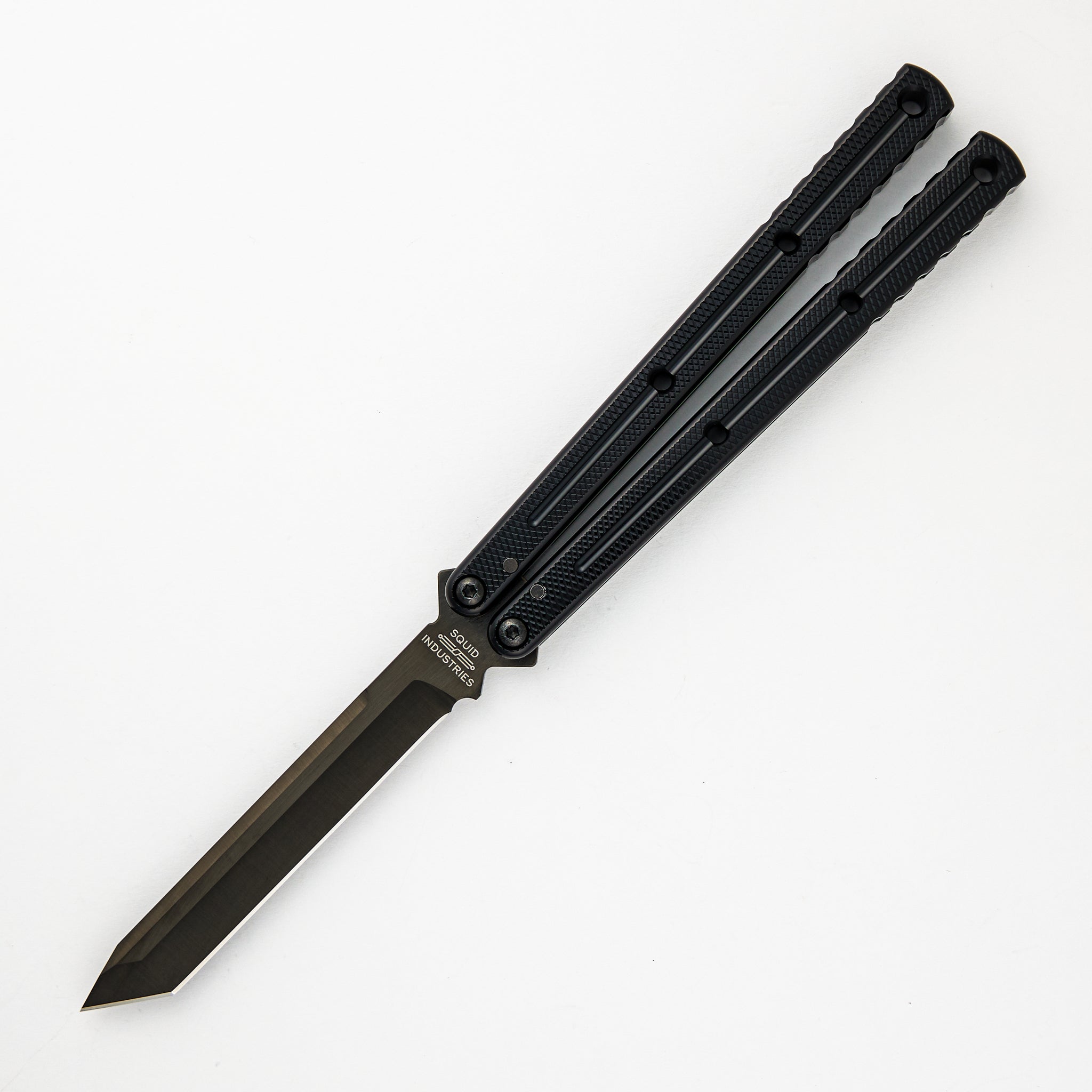 Krake Raken - Inked Tanto Blade - Black Aluminum Handle - V3