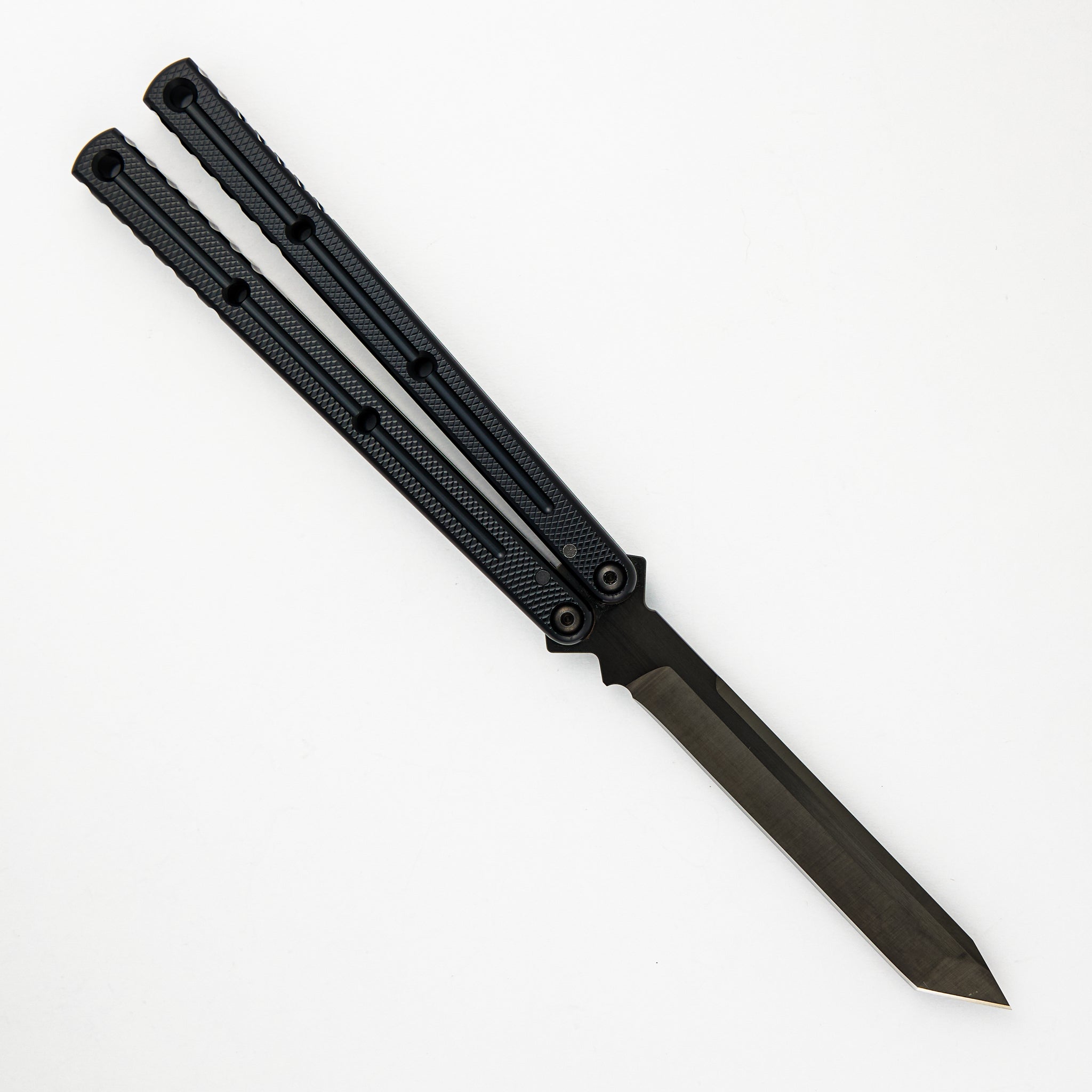 Krake Raken - Inked Tanto Blade - Black Aluminum Handle - V3