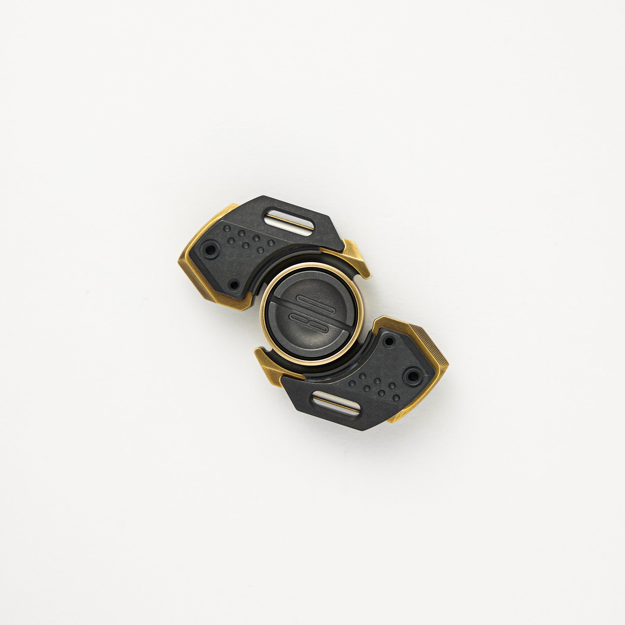 Bit 09 Fidget Spinner - 2 Fin - Brass/Zirconium