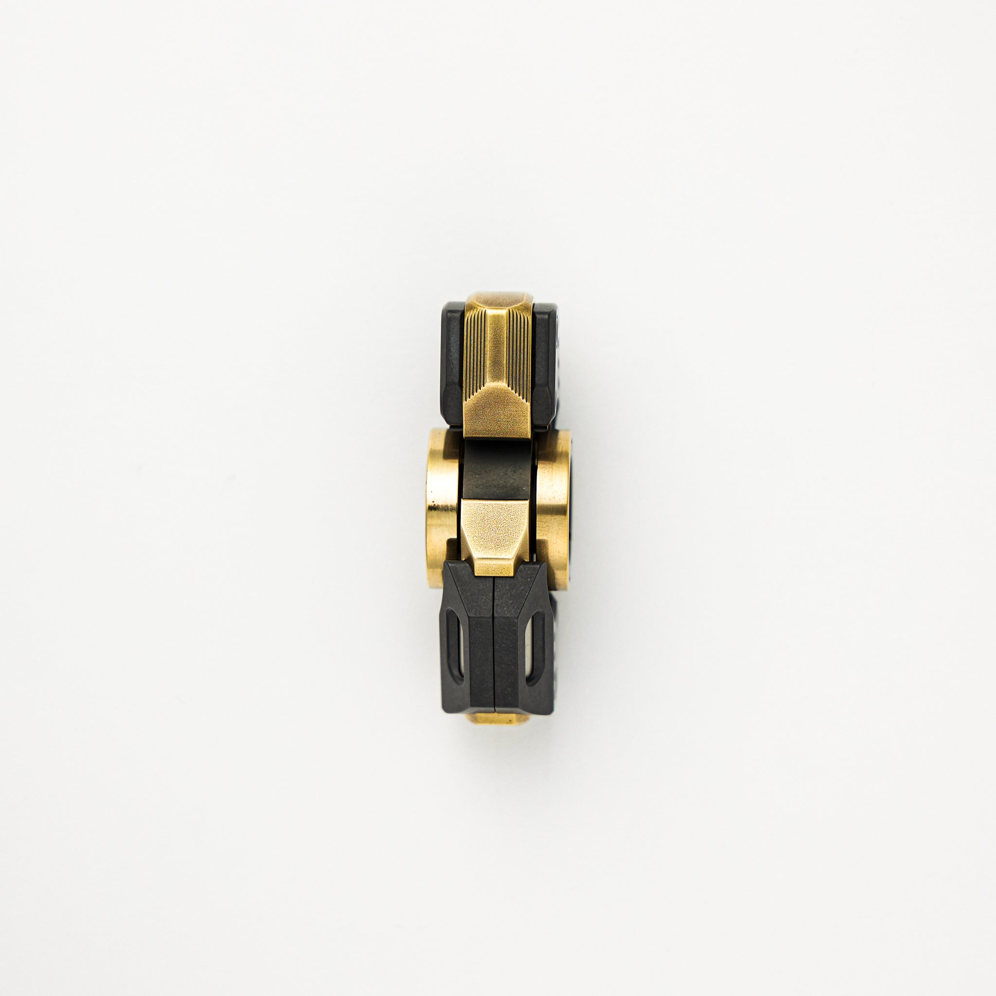 Bit 09 Fidget Spinner - 2 Fin - Brass/Zirconium