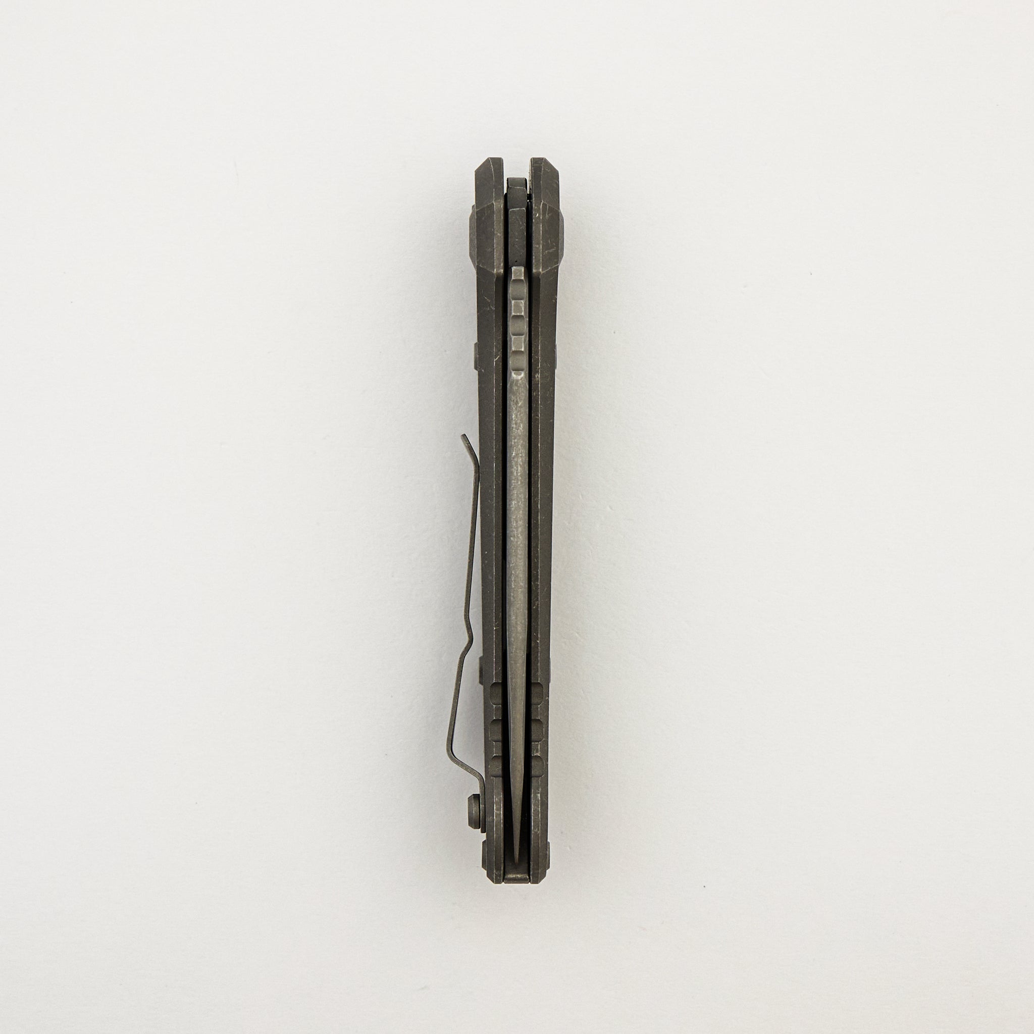 "Marfione Select" L.U.D.T. Clip Point Apocalyptic Finish Slab Side Titanium 1135-10APMS1