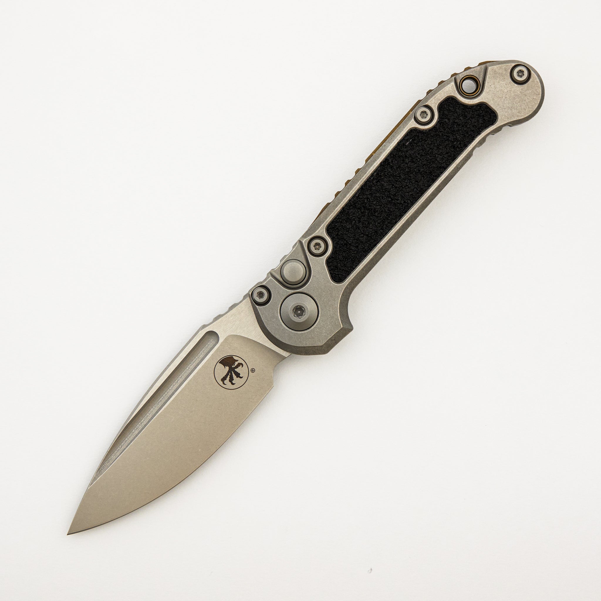 "Marfione Select" L.U.D.T. Clip Point Stonewash Finish Titanium W/ Textured Inlay and Bronze Titanium Accent 1135-10MS8