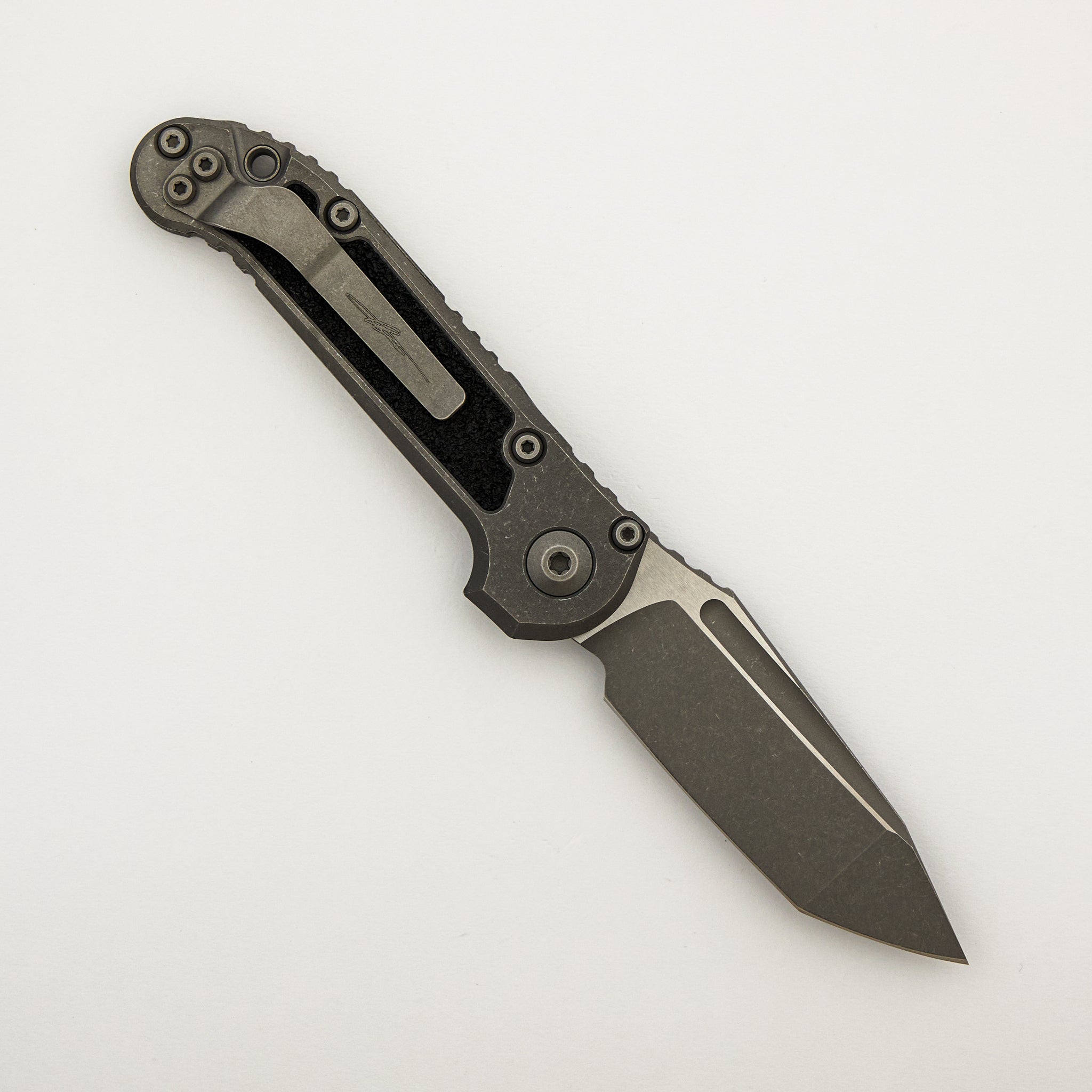 "Marfione Select" L.U.D.T. T/E Apocalyptic Finish Titanium W/ Textured Inlay 1136-10APMS2