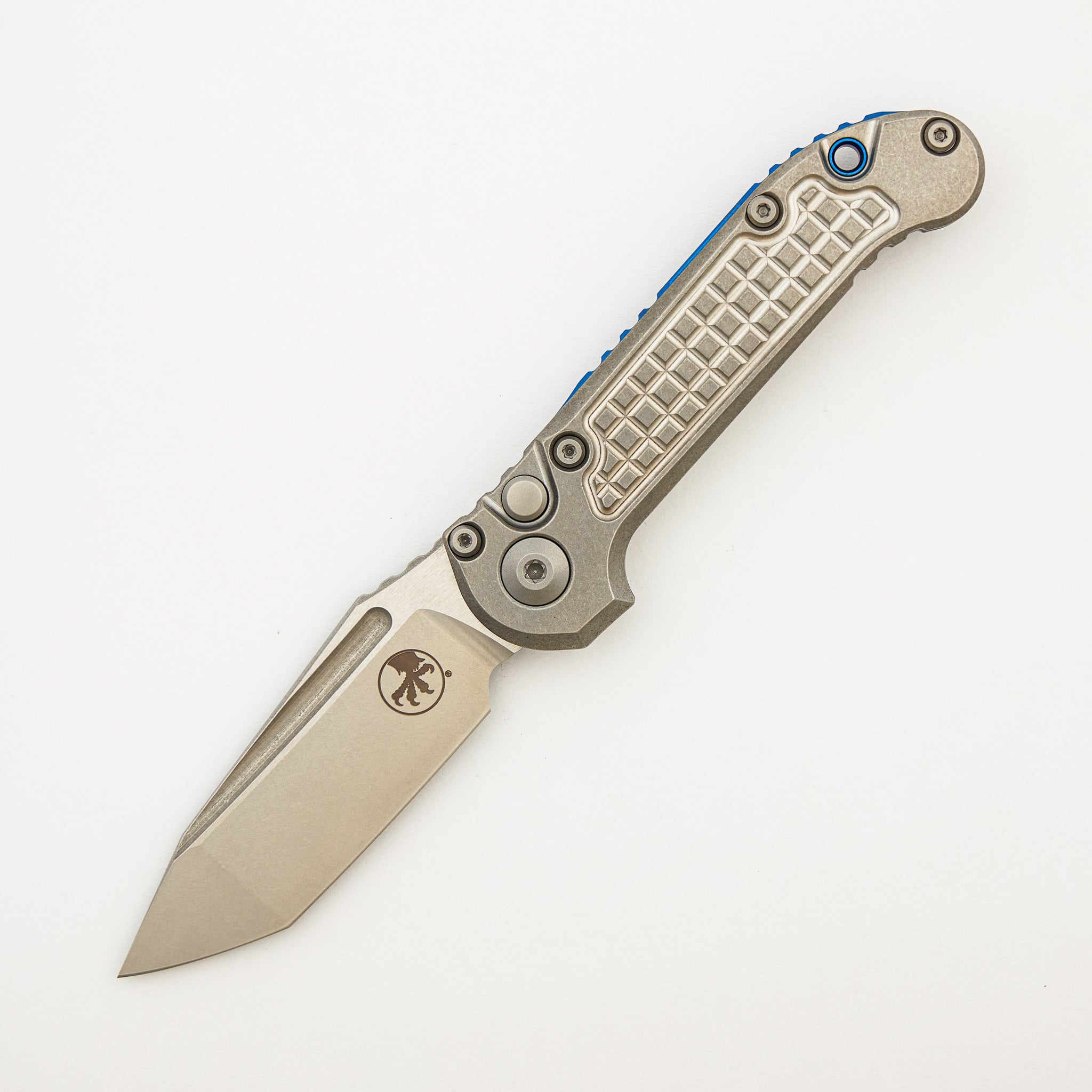 "Marfione Select" L.U.D.T. T/E Stonewash Finish Frag Pattern Titanium W/ Blue Titanium Accent 1136-10FRMS2