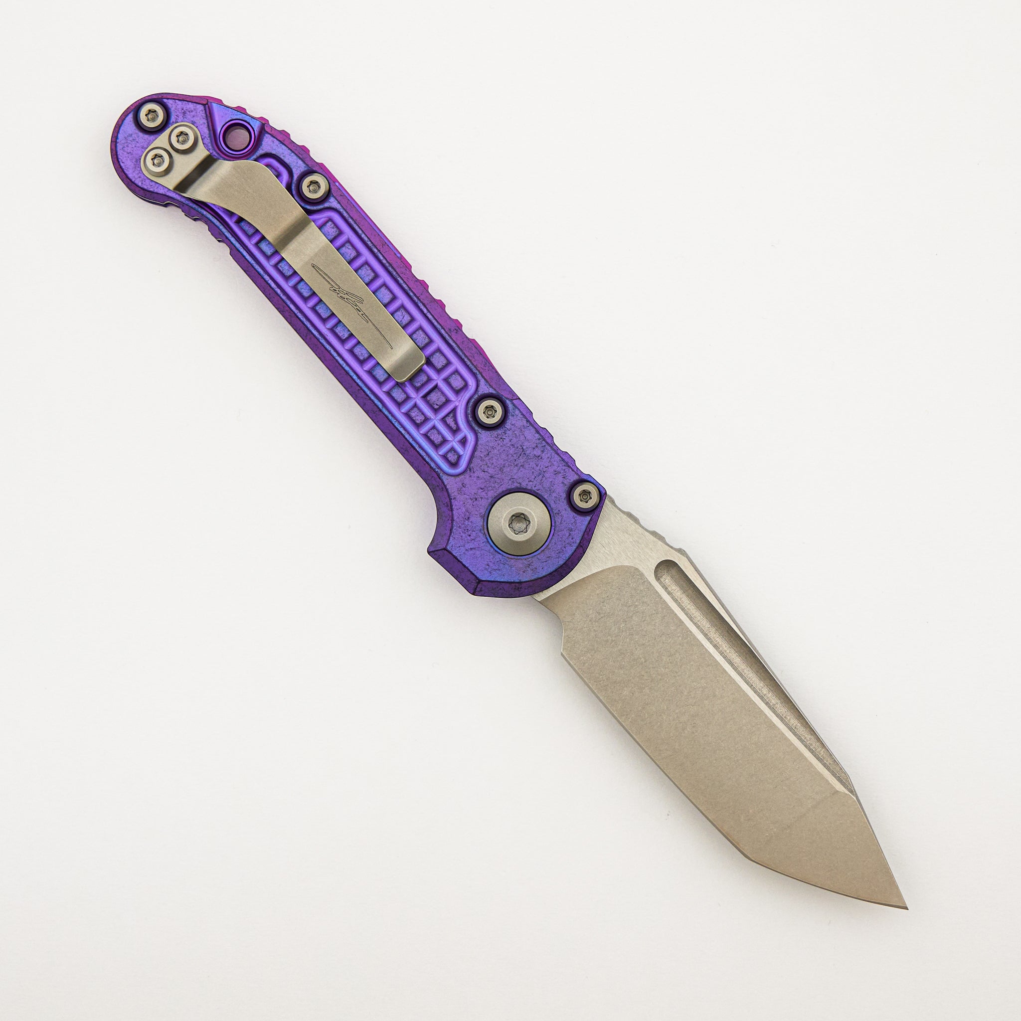 "Marfione Select" L.U.D.T. T/E Stonewash Finish Purple Haze Anodized Frag Pattern Titanium W/ Purple Accent 1136-10FRMS5