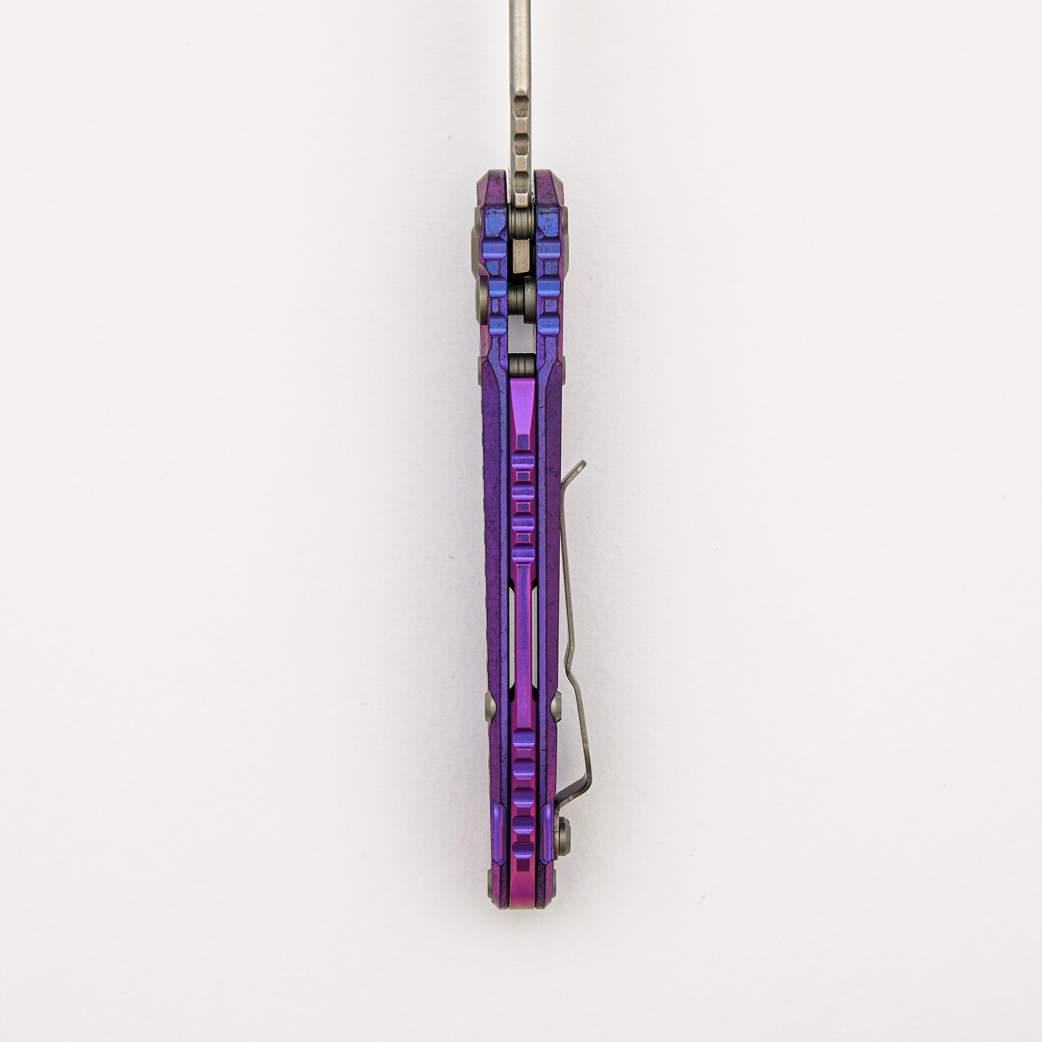 "Marfione Select" L.U.D.T. T/E Stonewash Finish Purple Haze Anodized Frag Pattern Titanium W/ Purple Accent 1136-10FRMS5