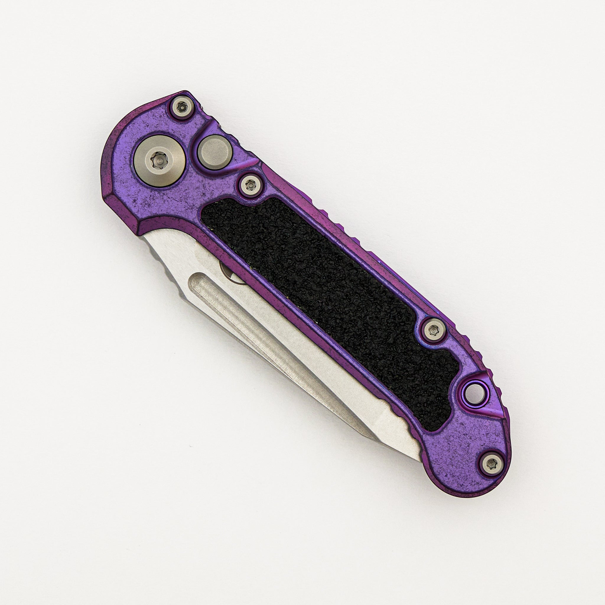 "Marfione Select" L.U.D.T. T/E Stonewash Finish Purple Haze Anodized Titanium W/ Textured Inlay and Purple Accent 1136-10MS10