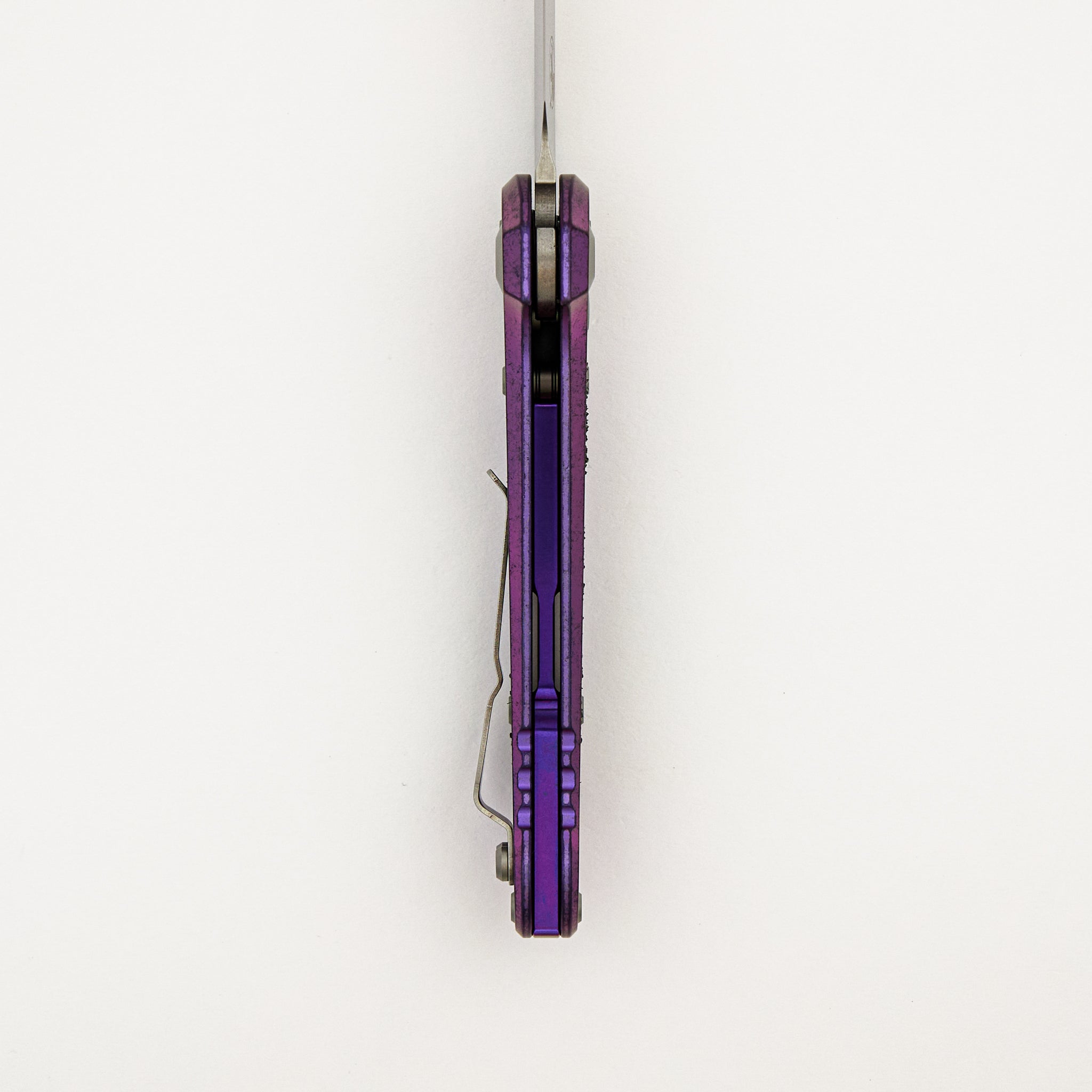 "Marfione Select" L.U.D.T. T/E Stonewash Finish Purple Haze Anodized Titanium W/ Textured Inlay and Purple Accent 1136-10MS10