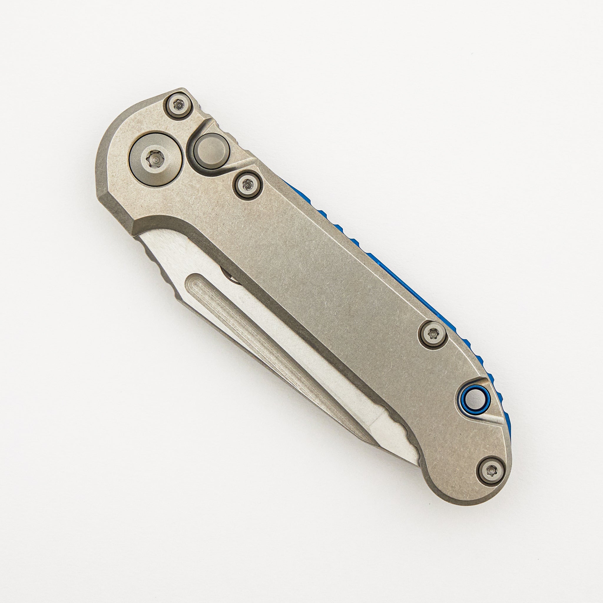 "Marfione Select" L.U.D.T. T/E Stonewash Finish Slab Side Titanium W/ Blue Titanium Accent 1136-10MS3