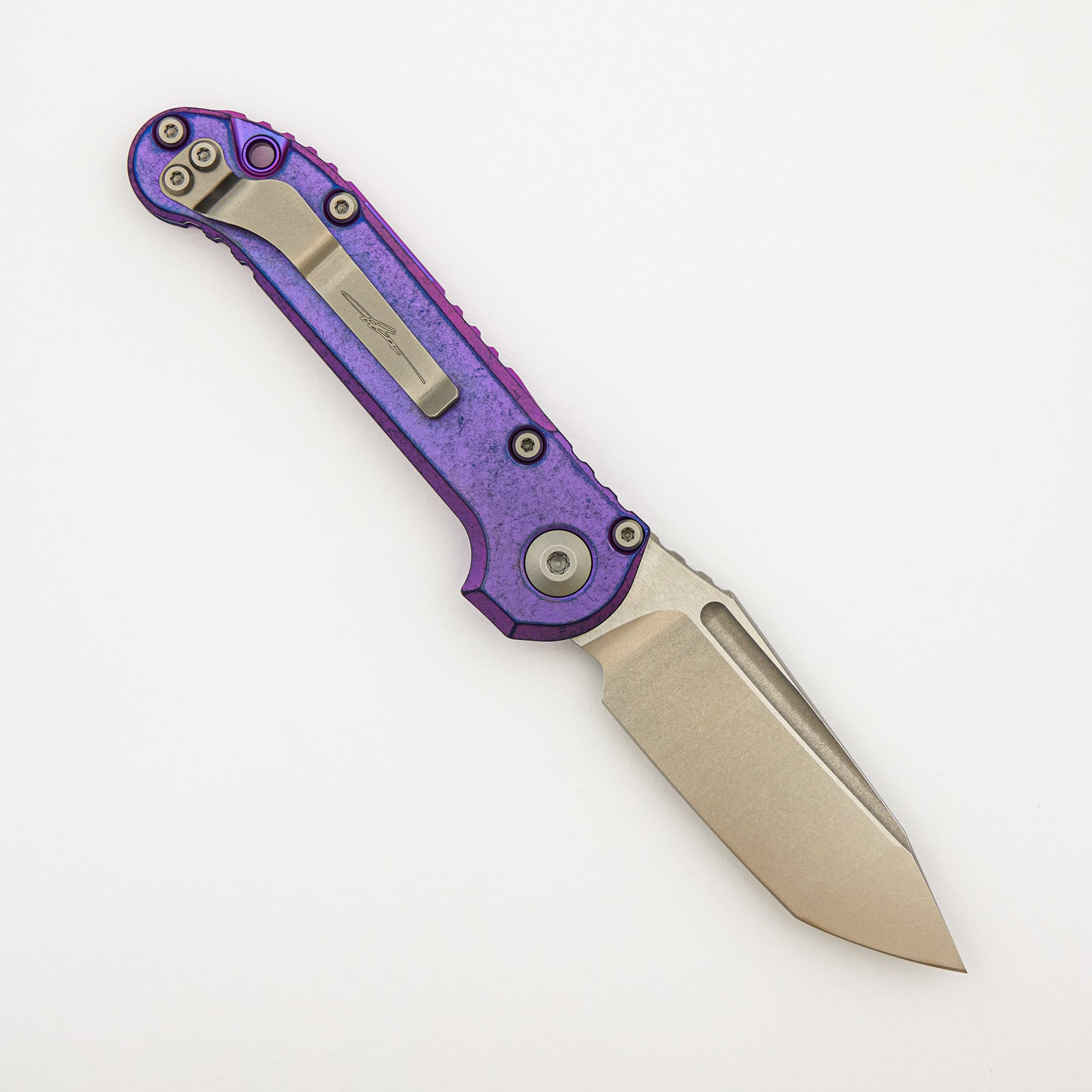 "Marfione Select" L.U.D.T. T/E Stonewash Finish Purple Haze Anodized Slab Side Titanium W/ Purple Accent 1136-10MS9