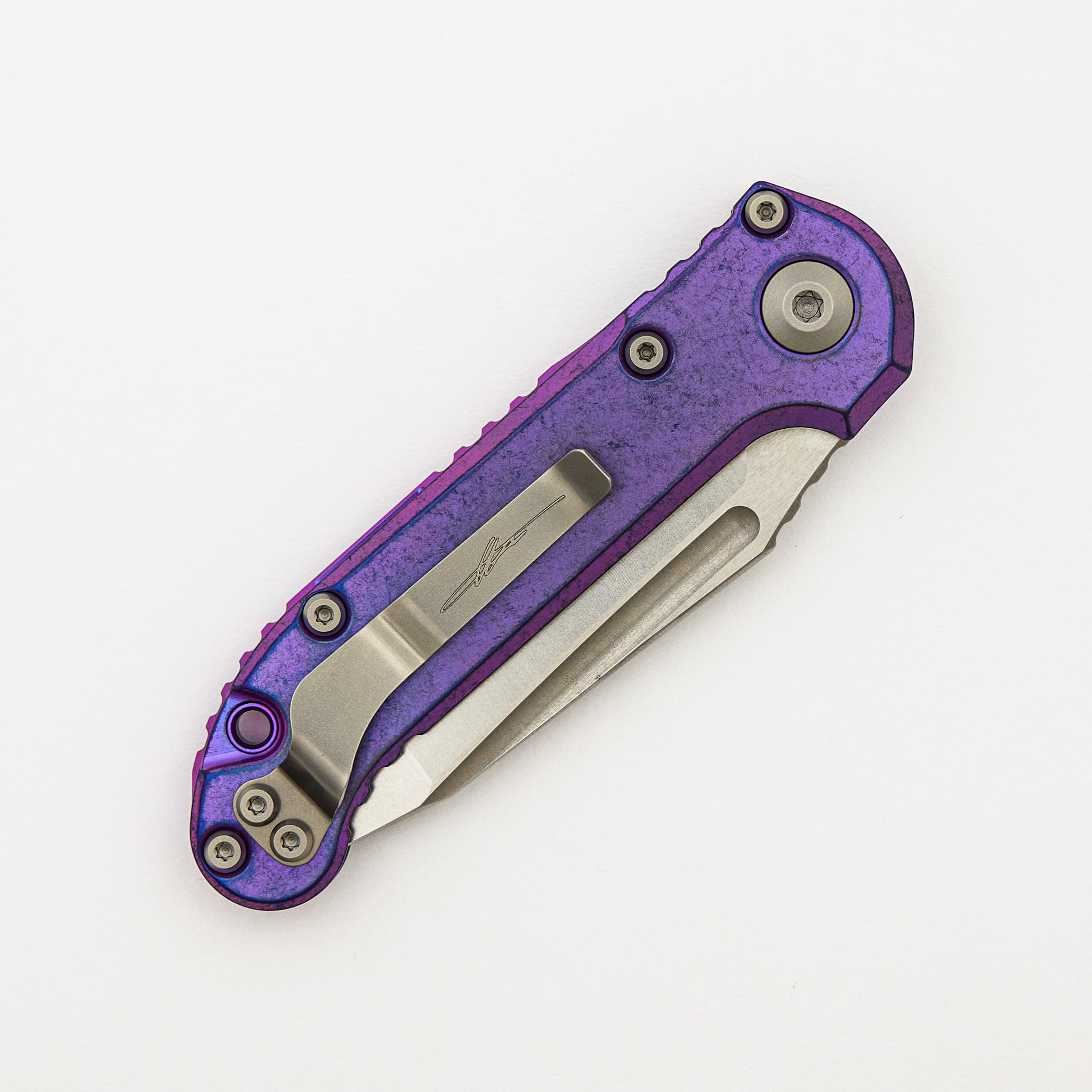 "Marfione Select" L.U.D.T. T/E Stonewash Finish Purple Haze Anodized Slab Side Titanium W/ Purple Accent 1136-10MS9