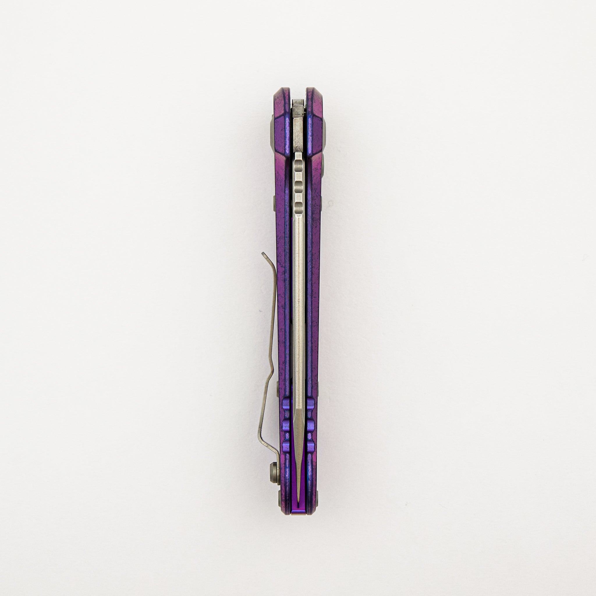 "Marfione Select" L.U.D.T. T/E Stonewash Finish Purple Haze Anodized Slab Side Titanium W/ Purple Accent 1136-10MS9