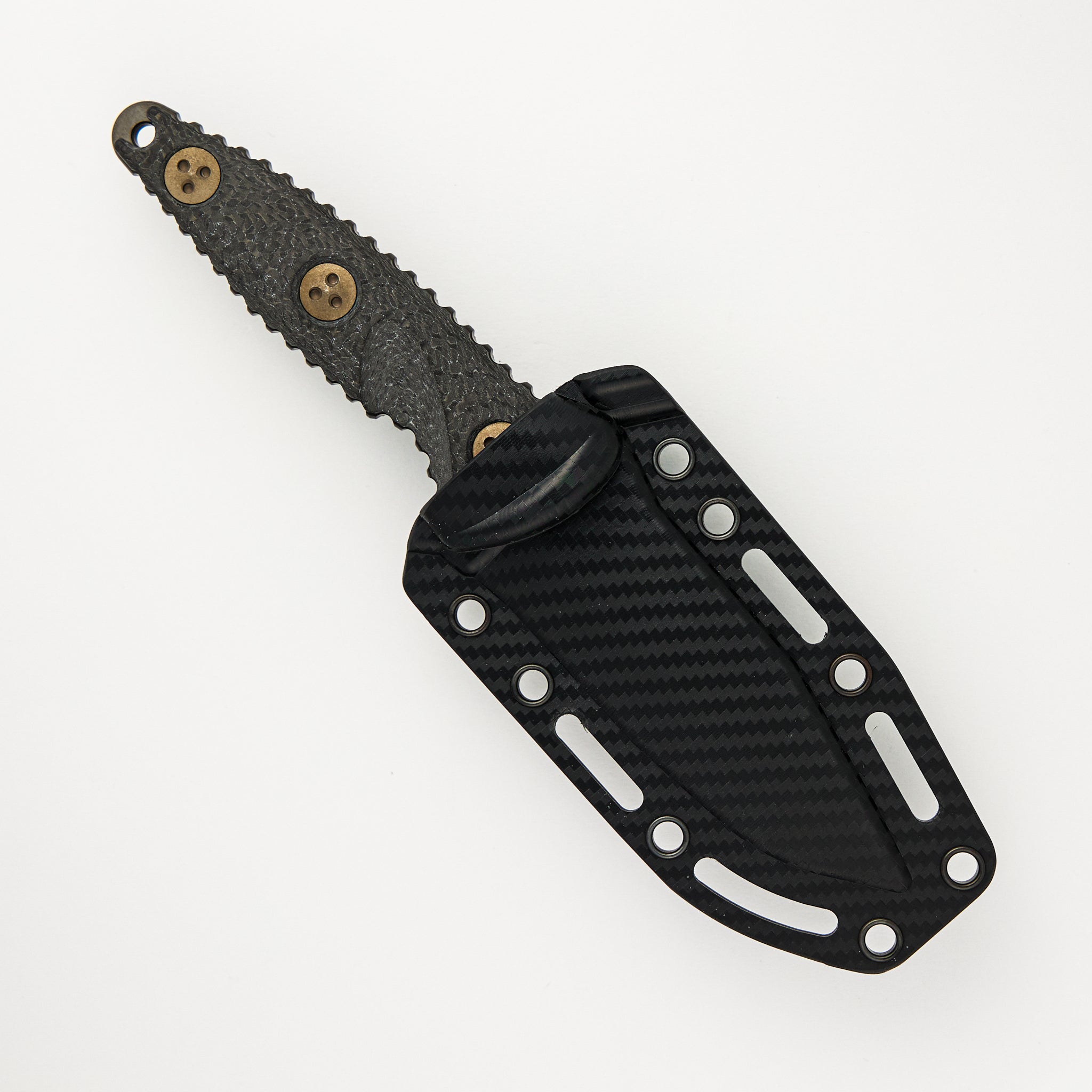 Socom Alpha Mini S/E Signature Series Carbon Fiber Handle DLC Partial Serrated 113M-2 DLCCFS