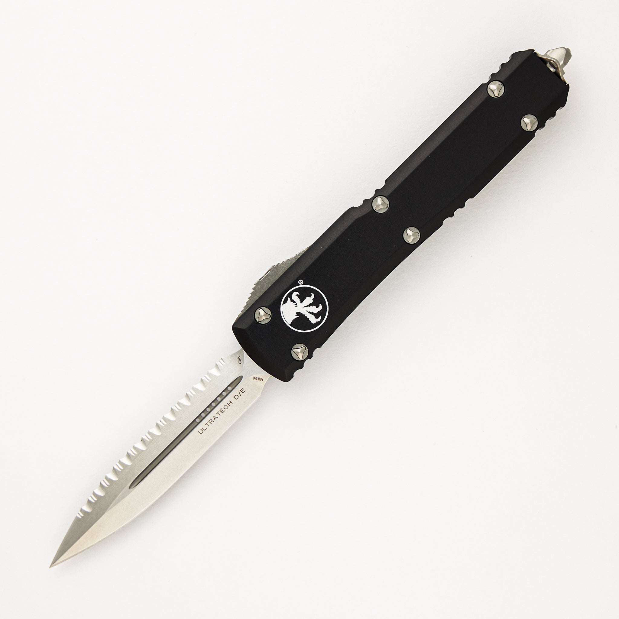 Microtech Ultratech D/E Stonewash Full Serrated 122-12