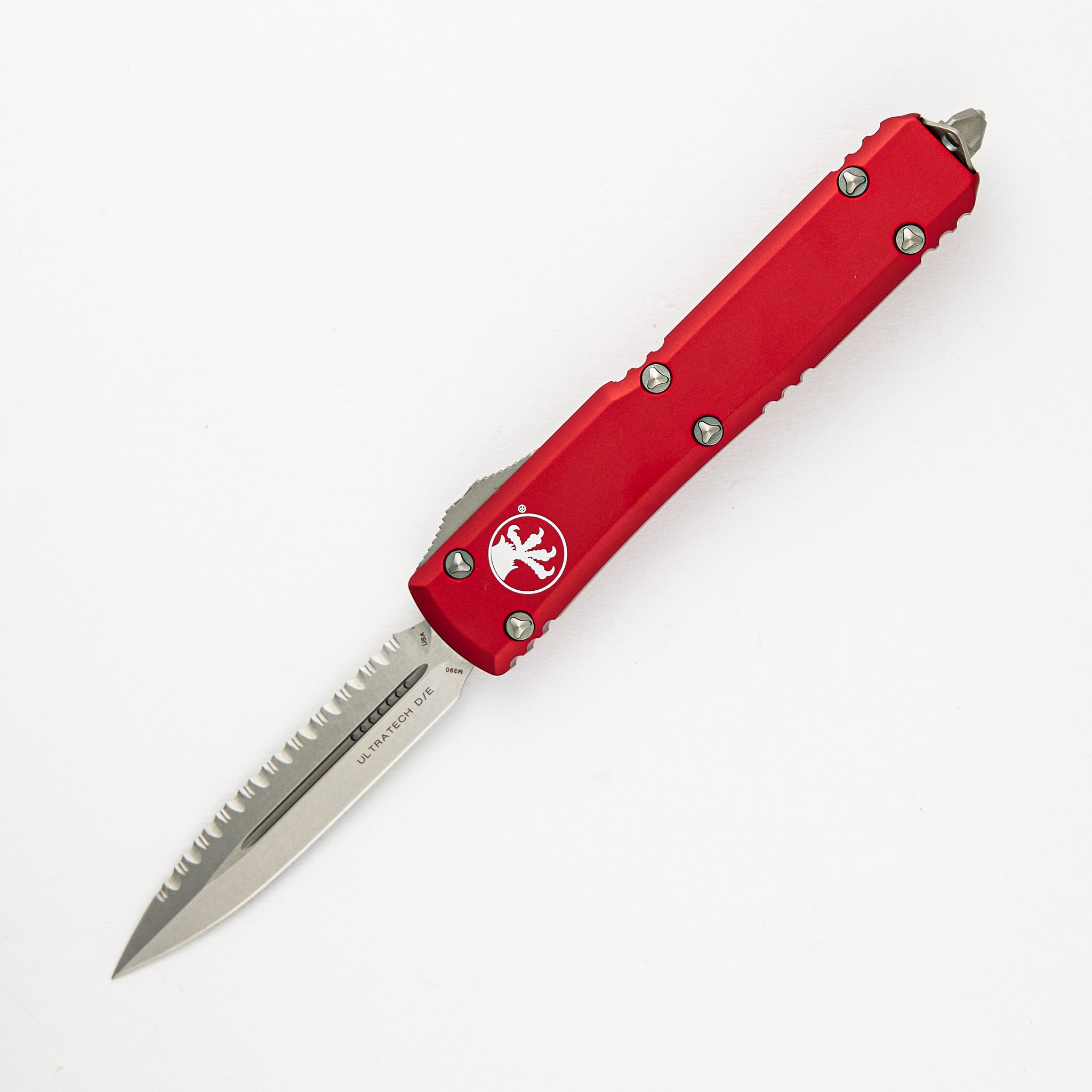 MICROTECH ULTRATECH D/E RED STONEWASH FULL SERRATED 122-12 RD
