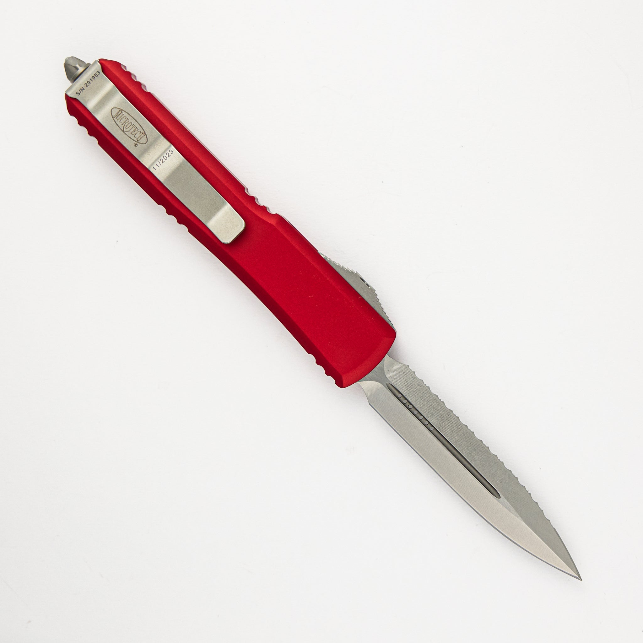 Ultratech D/E Red Stonewash Full Serrated 122-12 RD