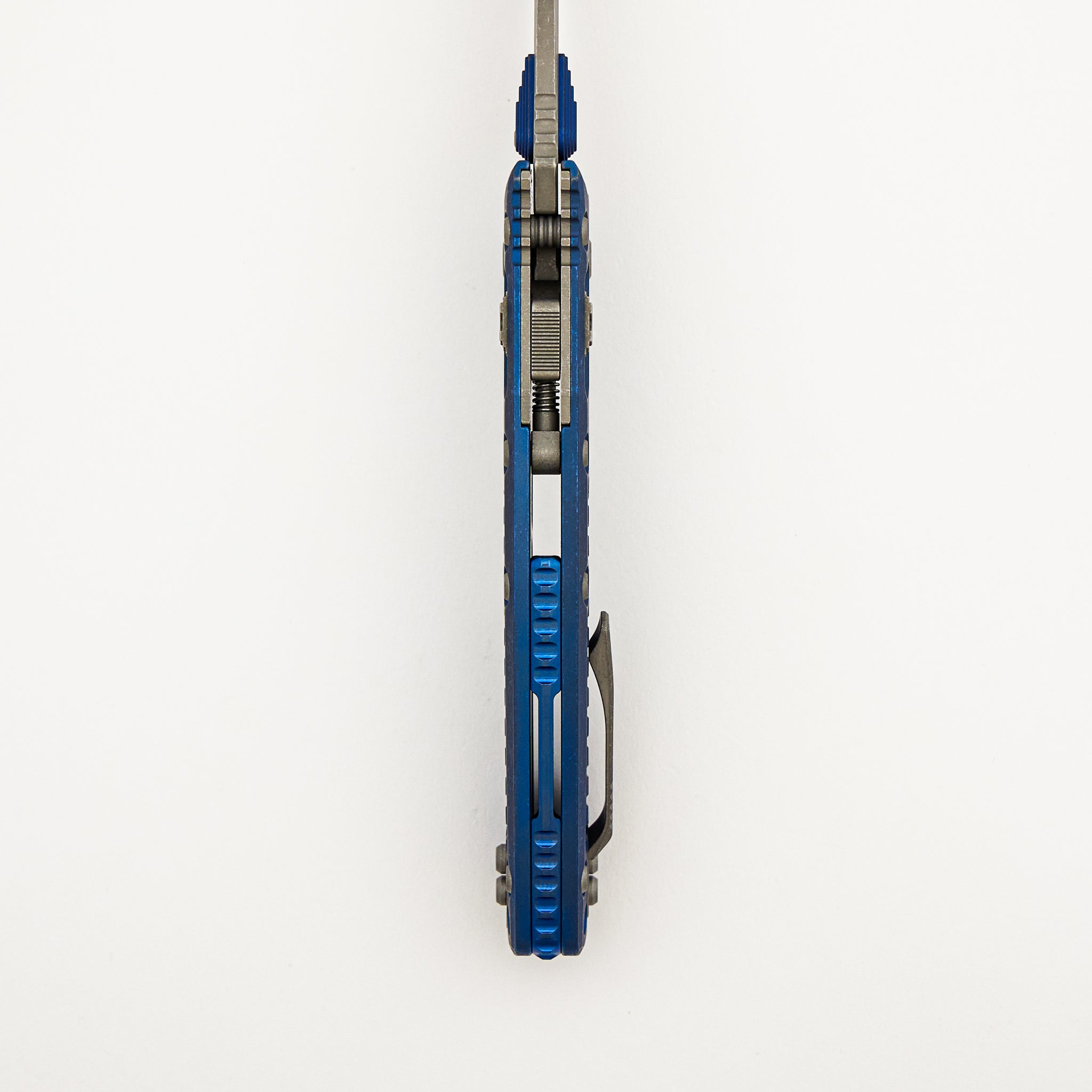 "Marfione Select" Amphibian - RAM-LOK Apocalyptic Finish Antique Blue Anodized Frag Pattern Titanium W/ Blue Accent 137RL-10APFRMS2