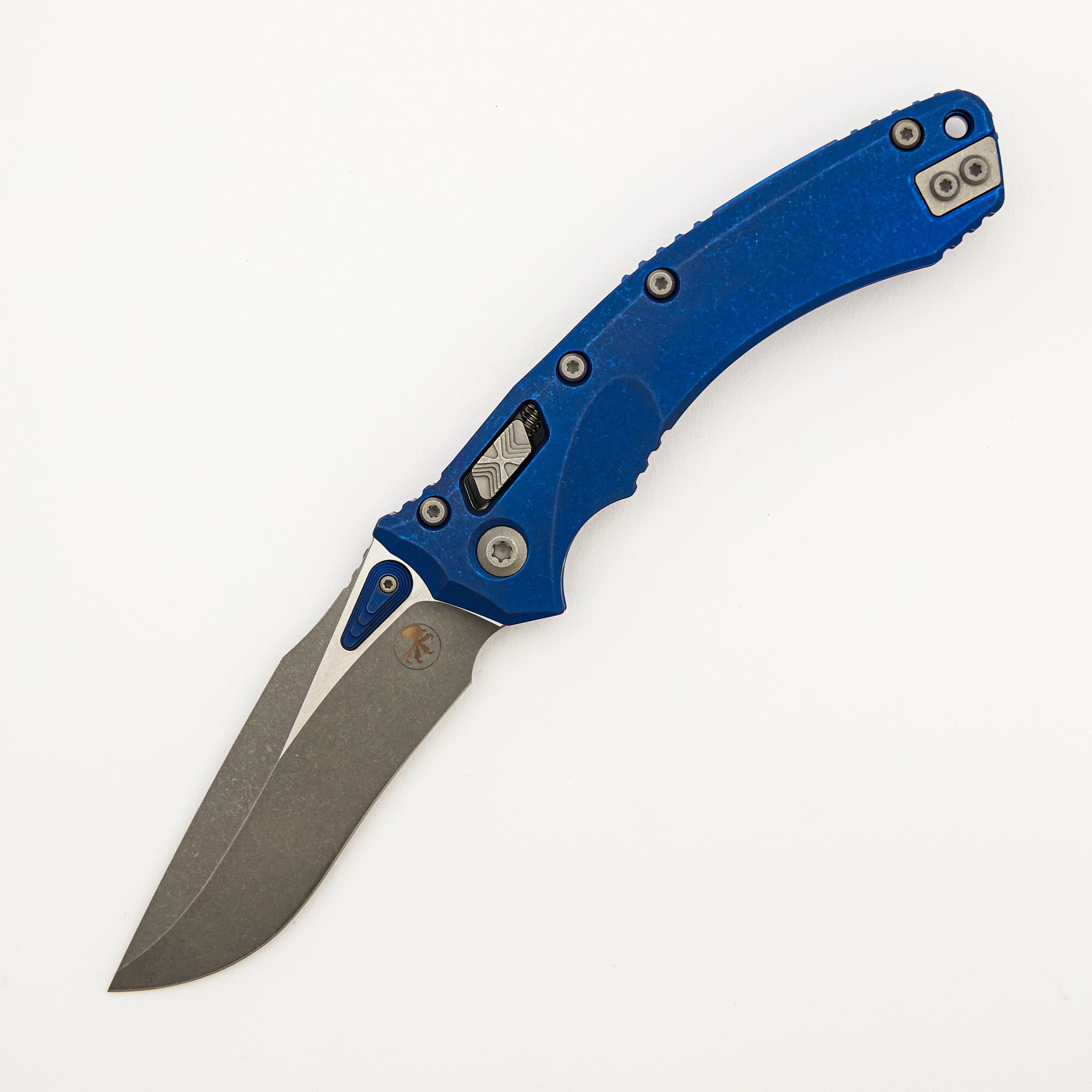 "Marfione Select" Amphibian - RAM-LOK Apocalyptic Finish Antique Blue Anodized Slab Side Titanium W/ Blue Accent 137RL-10APMS2