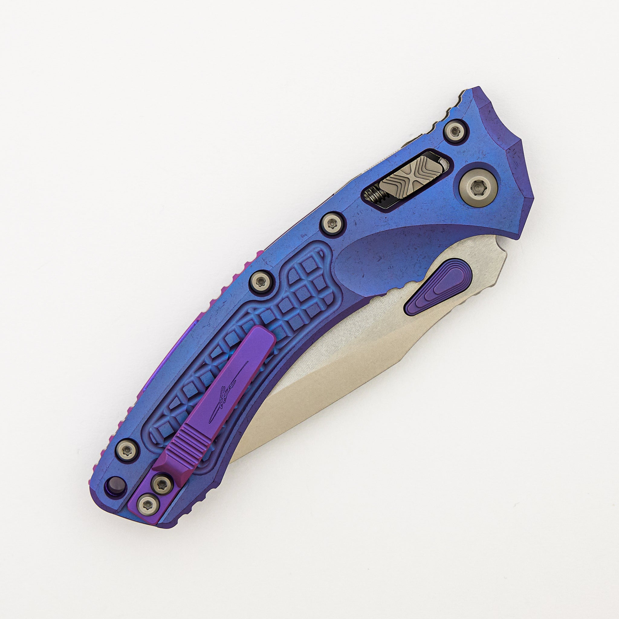 "Marfione Select" Amphibian - RAM-LOK Stonewash Finish Purple Haze Anodized Frag Pattern Titanium w/ Purple Titanium Accent 137RL-10FRMS5