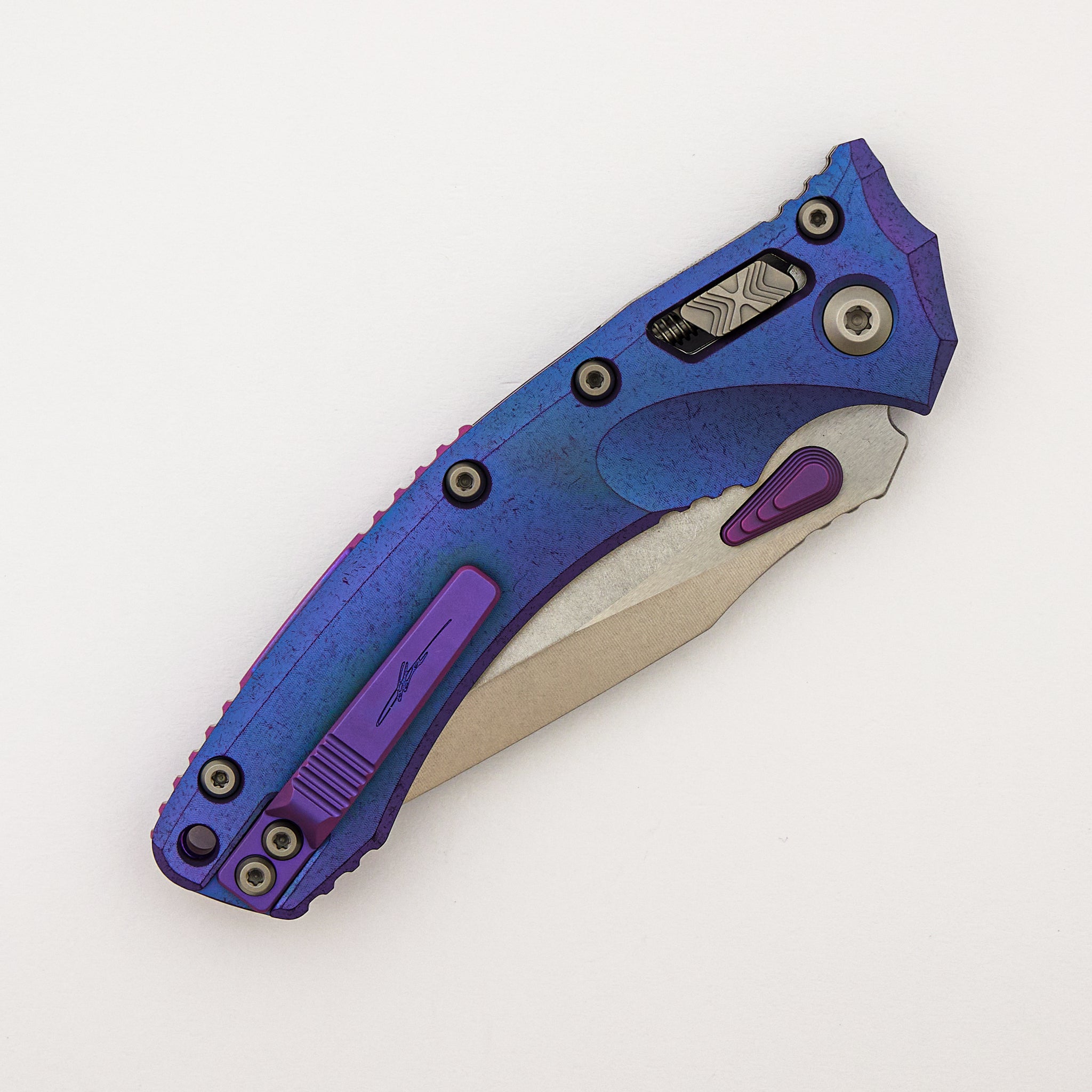 "Marfione Select" Amphibian - RAM-LOK Stonewash Finish Purple Haze Anodized Slab Side Titanium W/ Purple Titanium Accent 137RL-10MS5