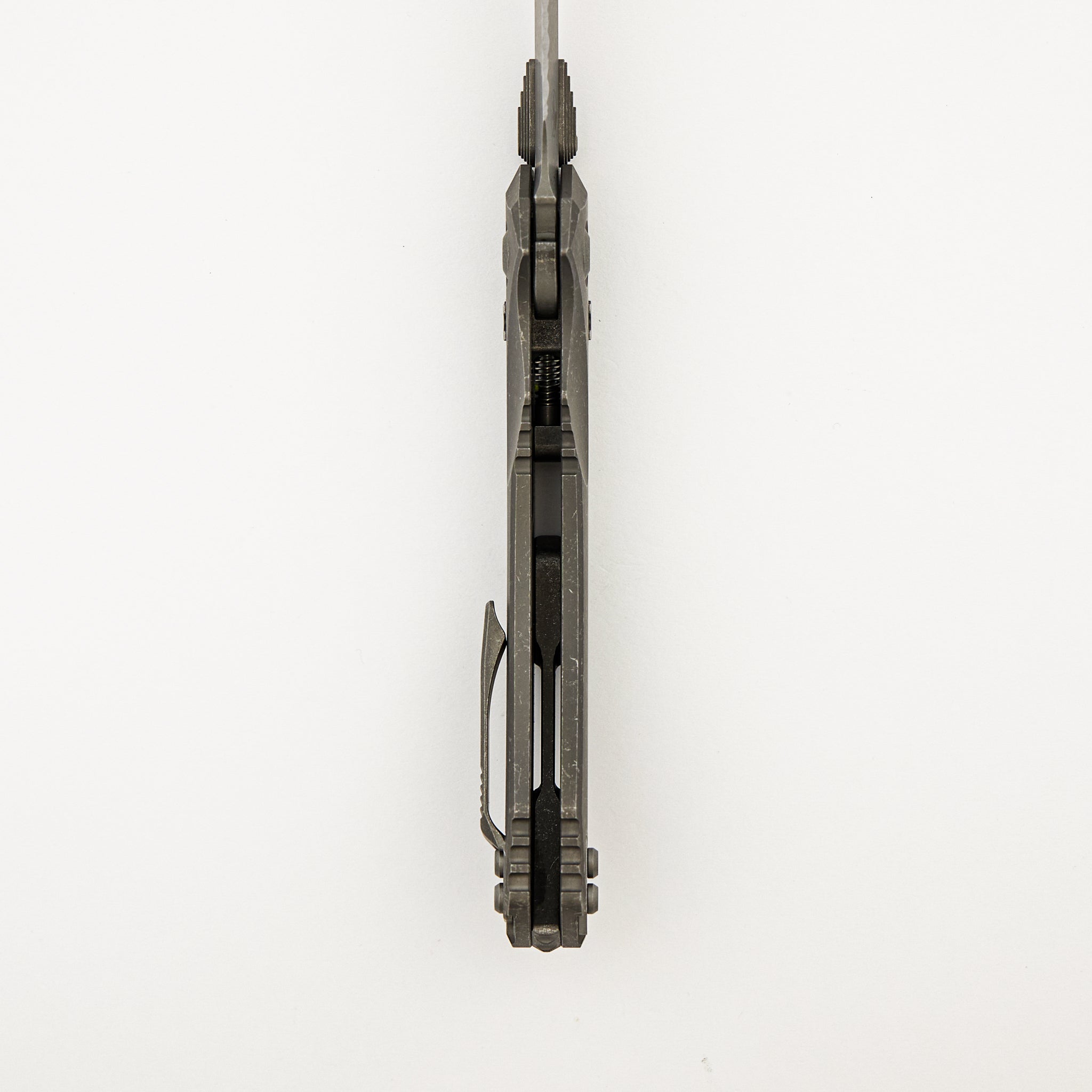 "Marfione Select" Amphibian - RAM-LOK Partial Serrated Apocalyptic Finish Slab Side Titanium 137RL-11APMS1