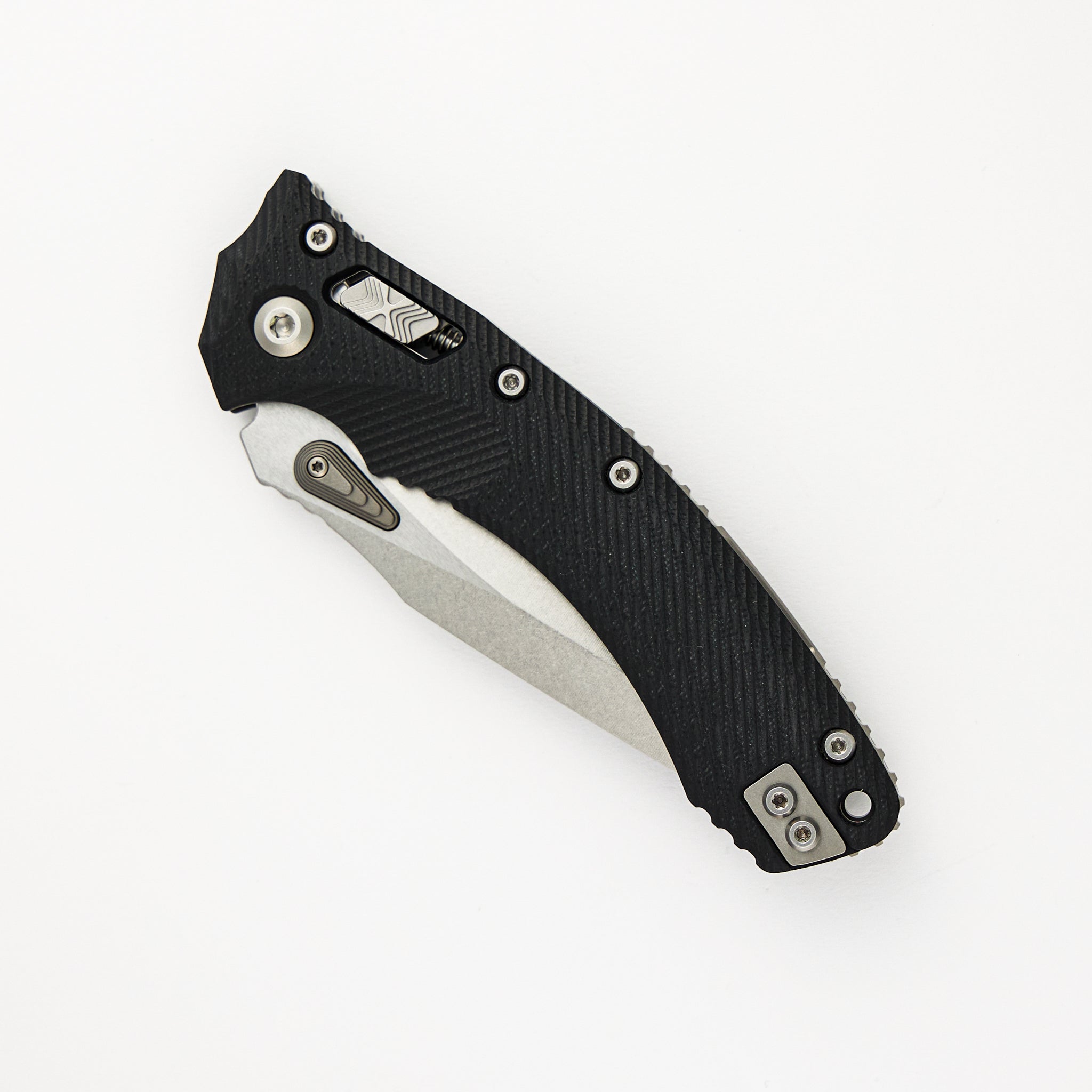 Amphibian - RAM-LOK S/E Stonewash Partial Serrated Fluted Black G10 137RL-11FLGTBK