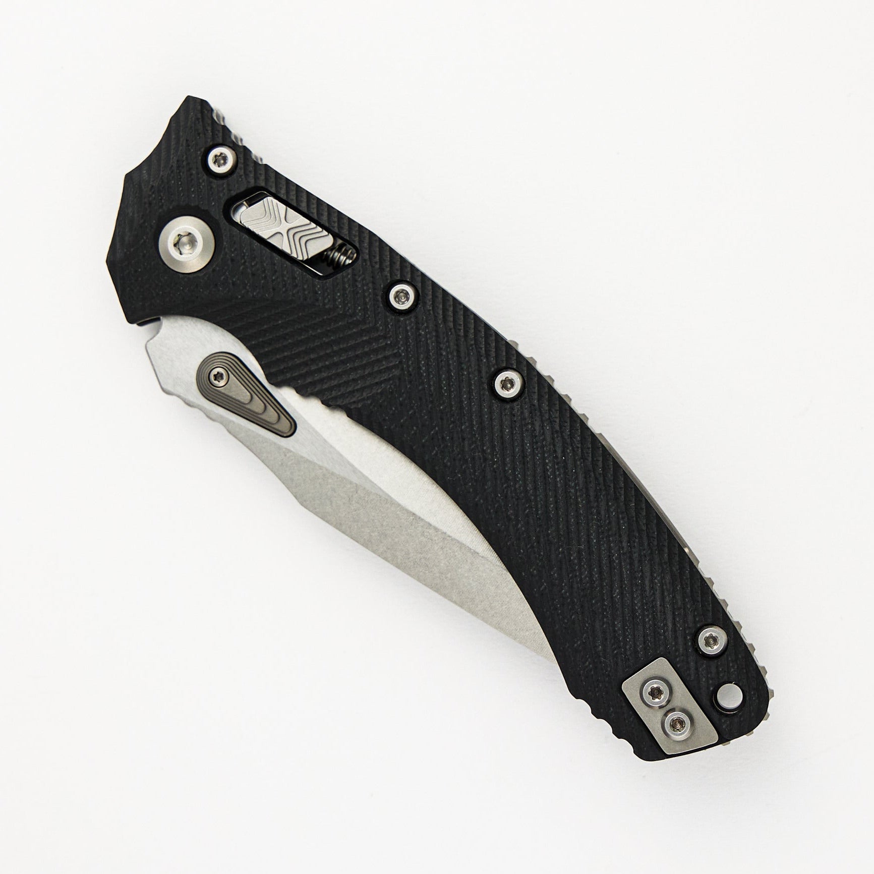 Amphibian - RAM-LOK S/E Stonewash Partial Serrated Fluted Black G10 137RL-11FLGTBK