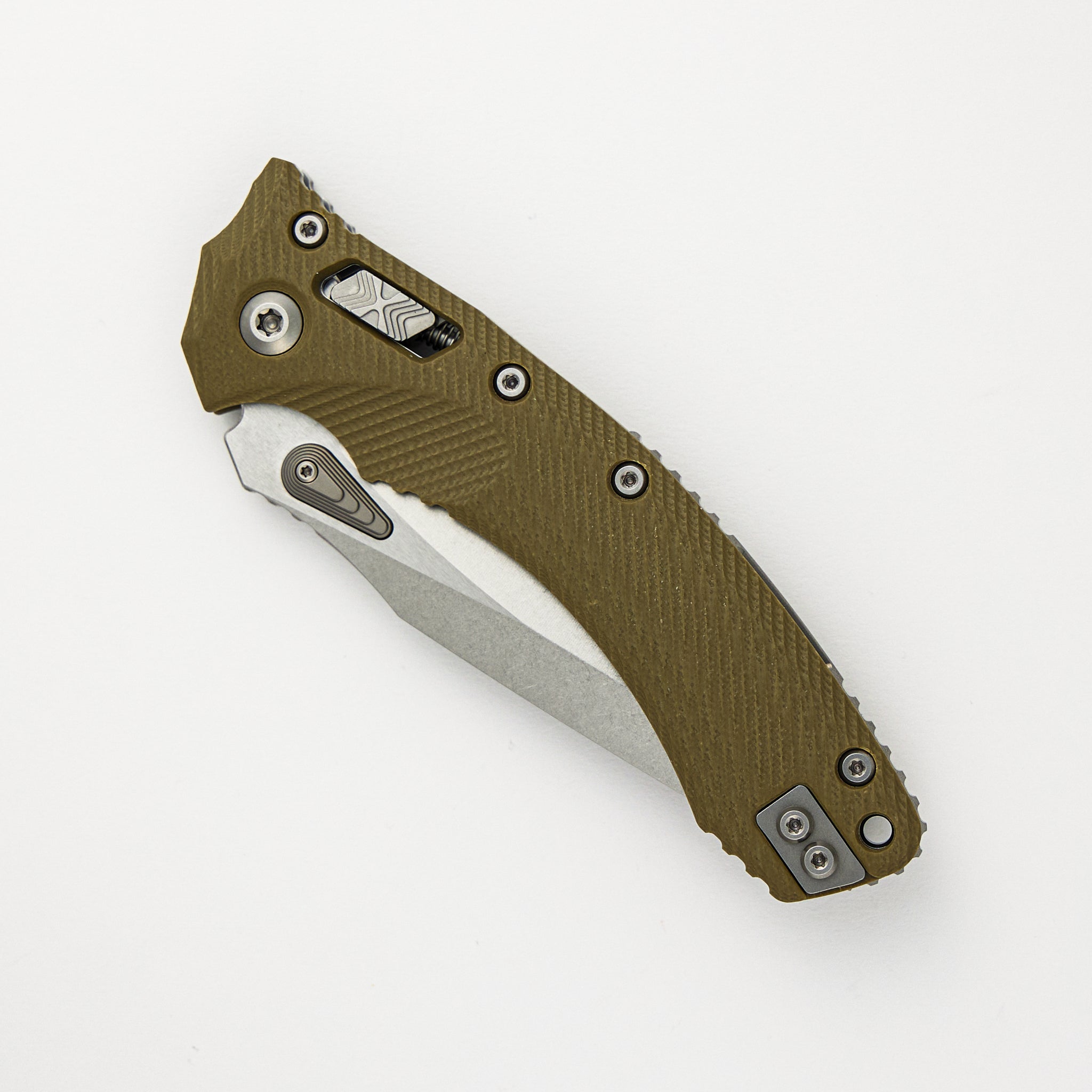 Amphibian - RAM-LOK S/E Stonewash Partial Serrated Fluted Olive Drab G10 137RL-11FLGTOD