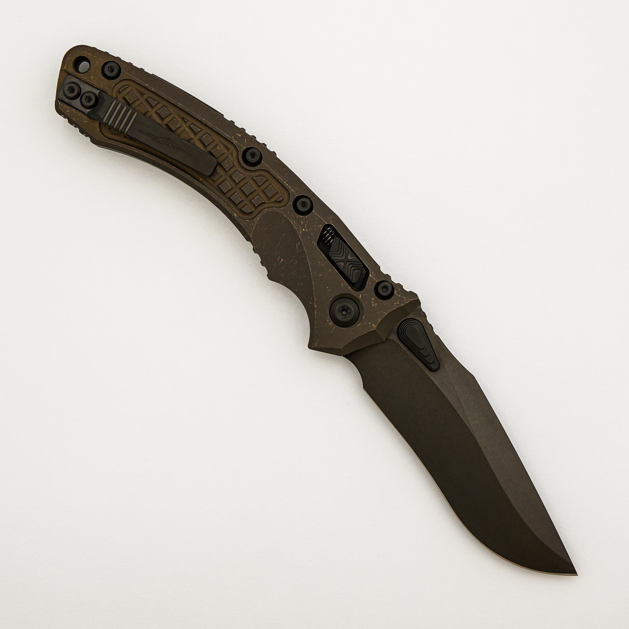 "Marfione Select" Amphibian - RAM-LOK DLC Stonewash Finish Antique Bronze Anodized Frag Pattern Titanium W/ DLC Titanium Accent 137RL-1DLCTFRMS1