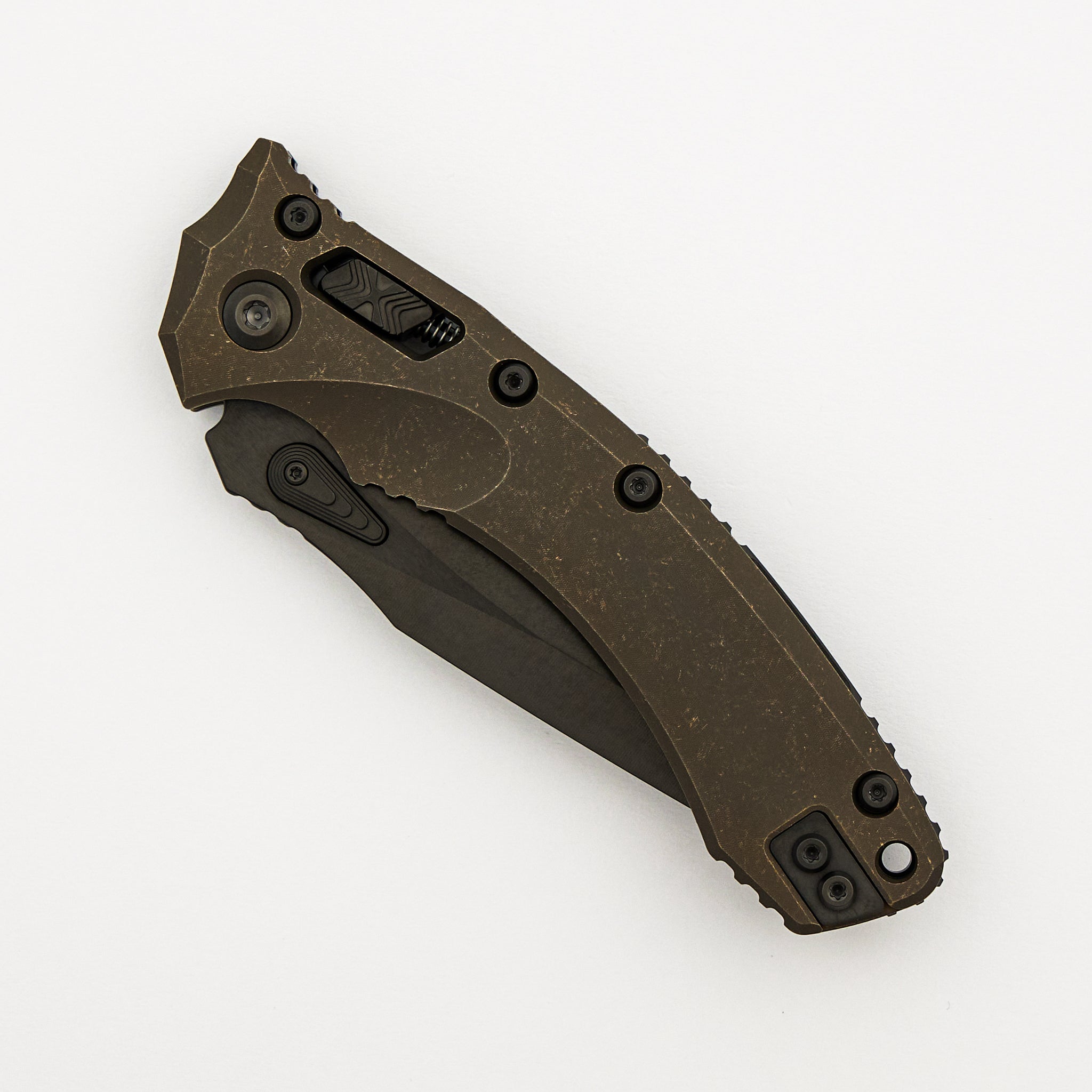 "Marfione Select" Amphibian - RAM-LOK DLC Stonewash Finish Antique Bronze Anodized Slab Side Titanium W/ DLC Titanium Accent 137RL-1DLCTMS1