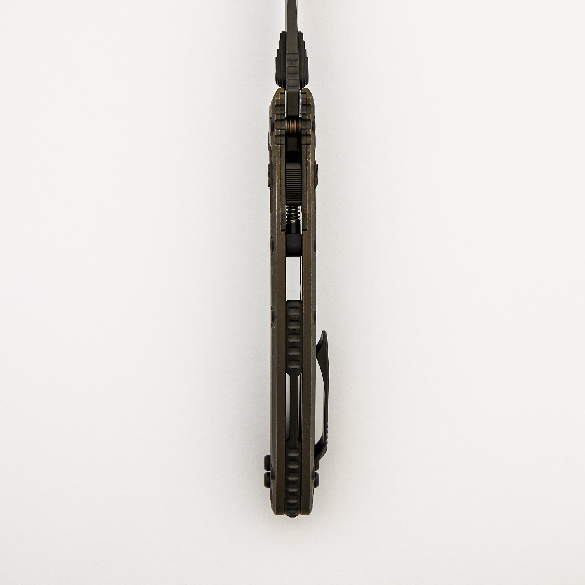 "Marfione Select" Amphibian - RAM-LOK DLC Stonewash Finish Antique Bronze Anodized Slab Side Titanium W/ DLC Titanium Accent 137RL-1DLCTMS1