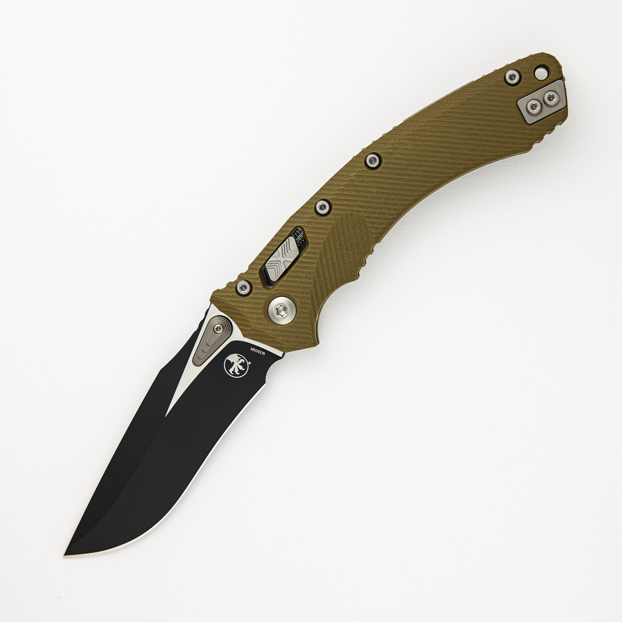 Microtech Amphibian - RAM-LOK Black Drop Point Fluted OD Green G10 137RL-1FLGTOD