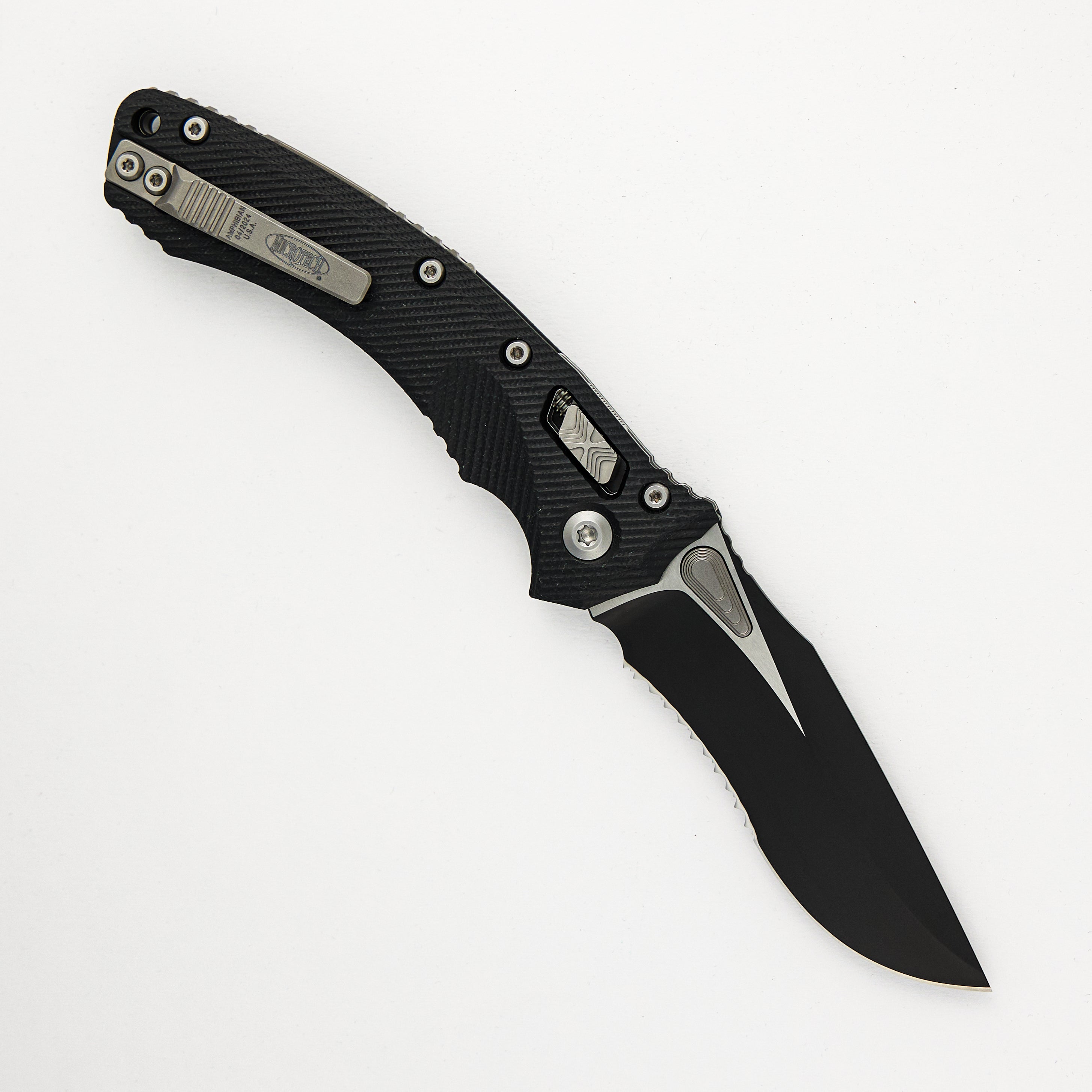 Amphibian - RAM-LOK S/E Black Partial Serrated Fluted Black G10 137RL-2FLGTBK