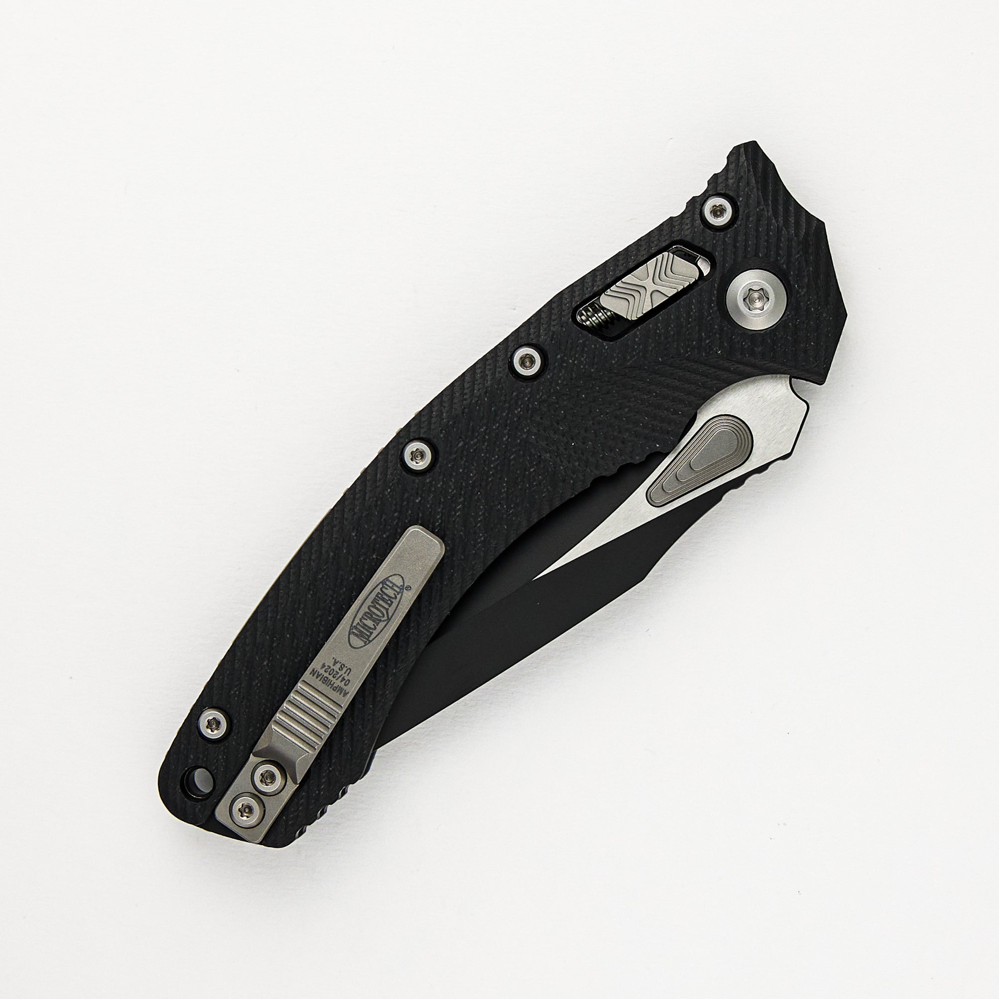 Amphibian - RAM-LOK S/E Black Partial Serrated Fluted Black G10 137RL-2FLGTBK
