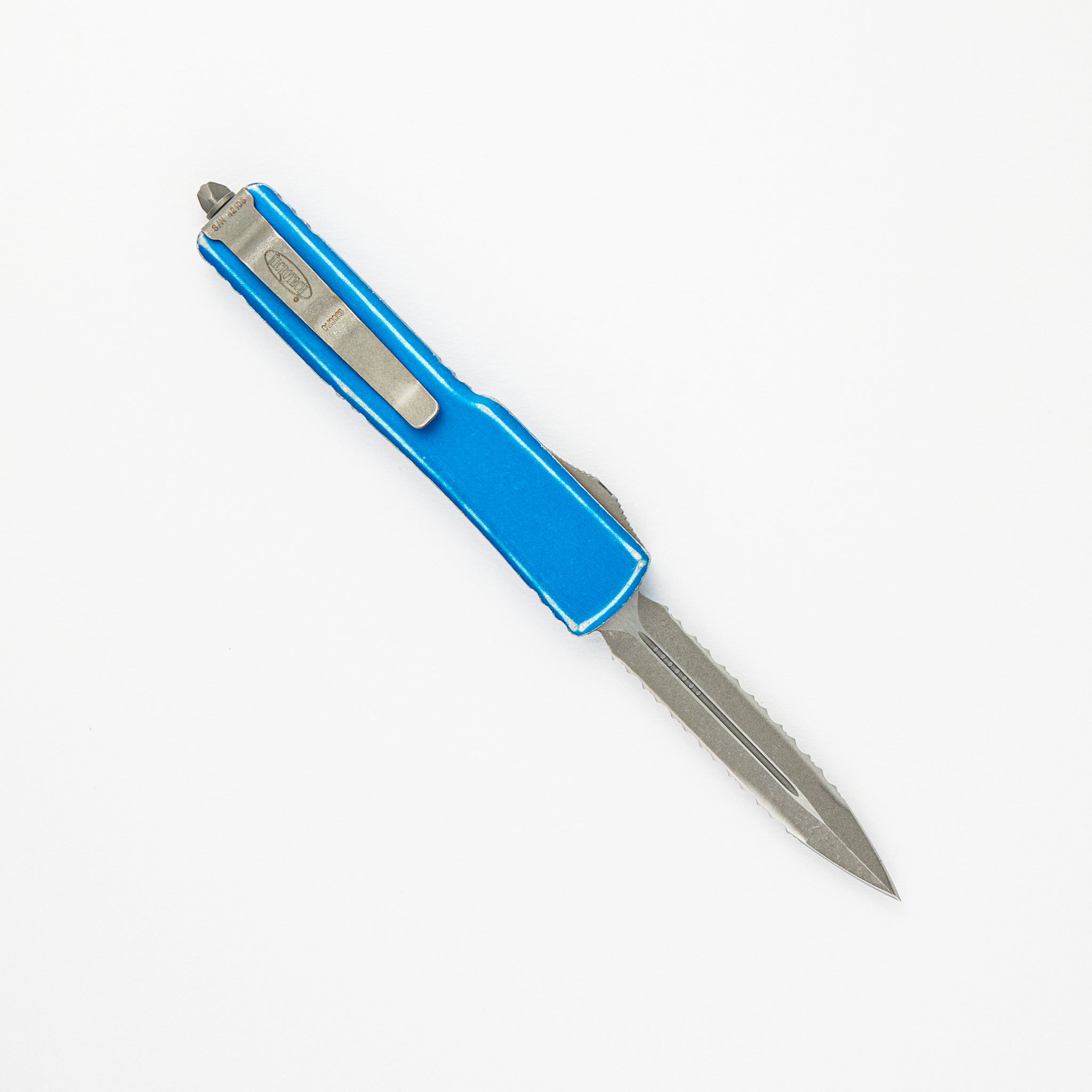 UTX-70 D/E Distressed Blue Apocalyptic Double Full Serrated 147-D12 DBL