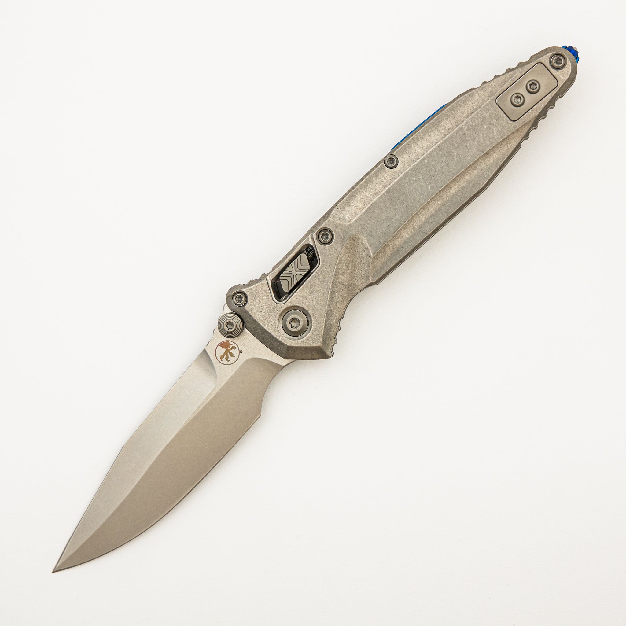 "Marfione Select" Socom Delta RAM-LOK Spear Point Stonewash Finish Titanium w/ Blue Titanium Accents 159RL-10SMS3
