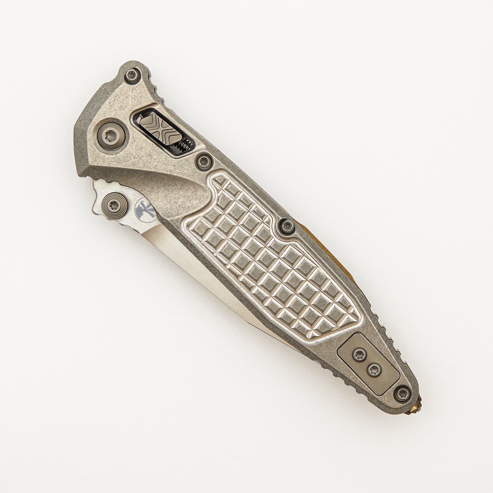 "Marfione Select" Socom RAM-LOK Spear Point Stonewash Finish Frag Pattern Titanium w/ Bronze Titanium Accents 160RL-10FRMS2