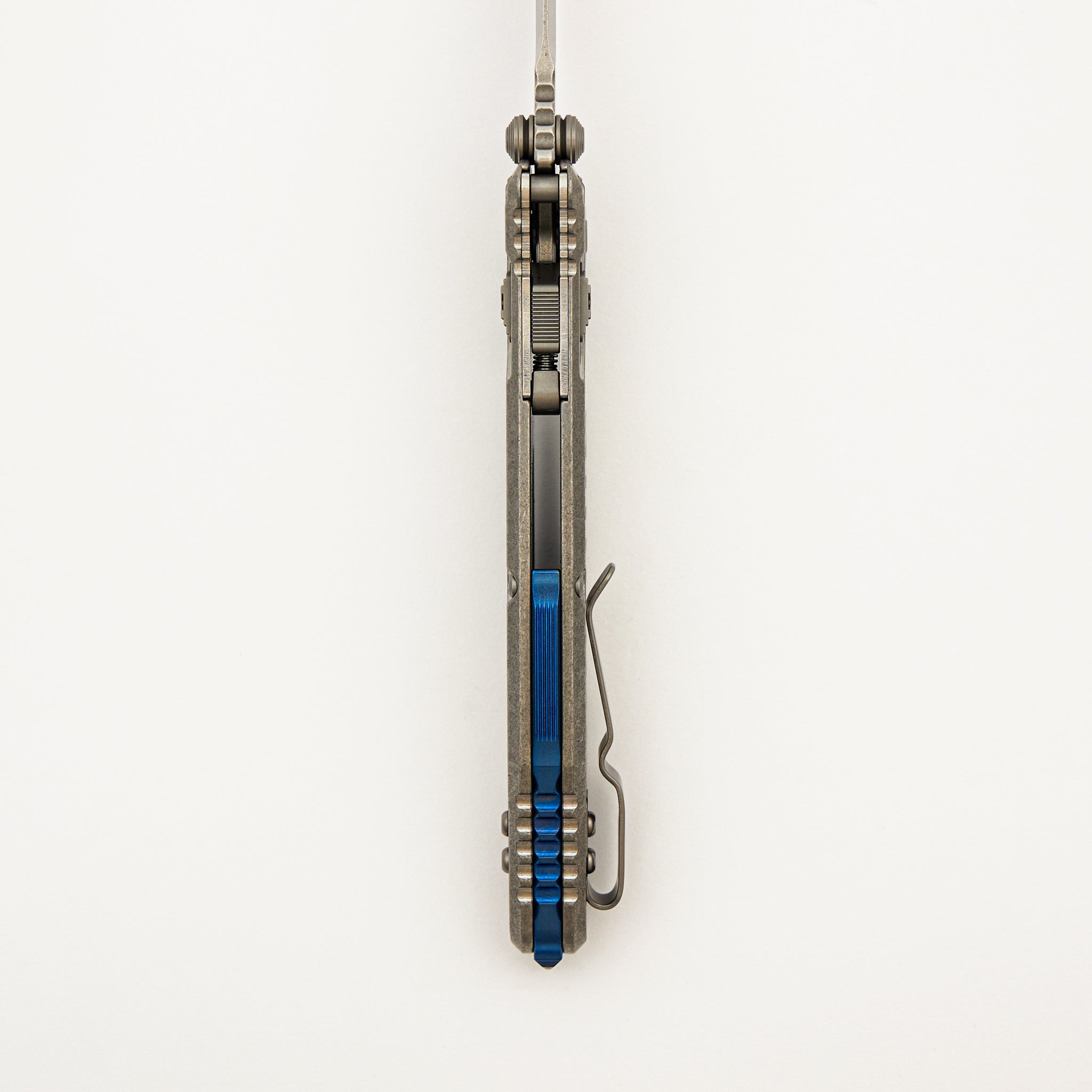 "Marfione Select" Socom RAM-LOK Spear Point Stonewash Finish Frag Pattern Titanium w/ Blue Titanium Accents 160RL-10FRMS3
