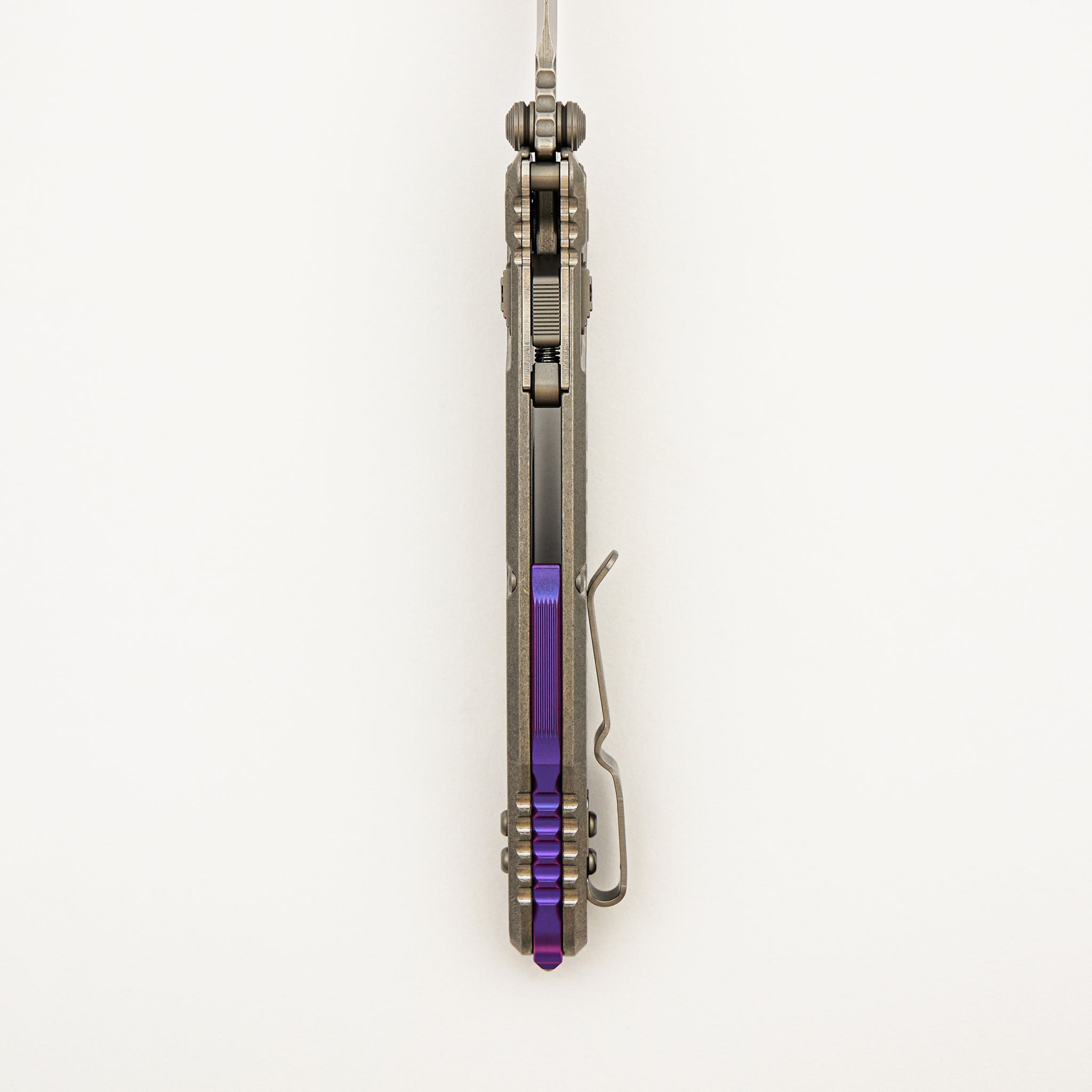 "Marfione Select" Socom RAM-LOK Spear Point Stonewash Finish Frag Pattern Titanium w/ Purple Titanium Accents 160RL-10FRMS4
