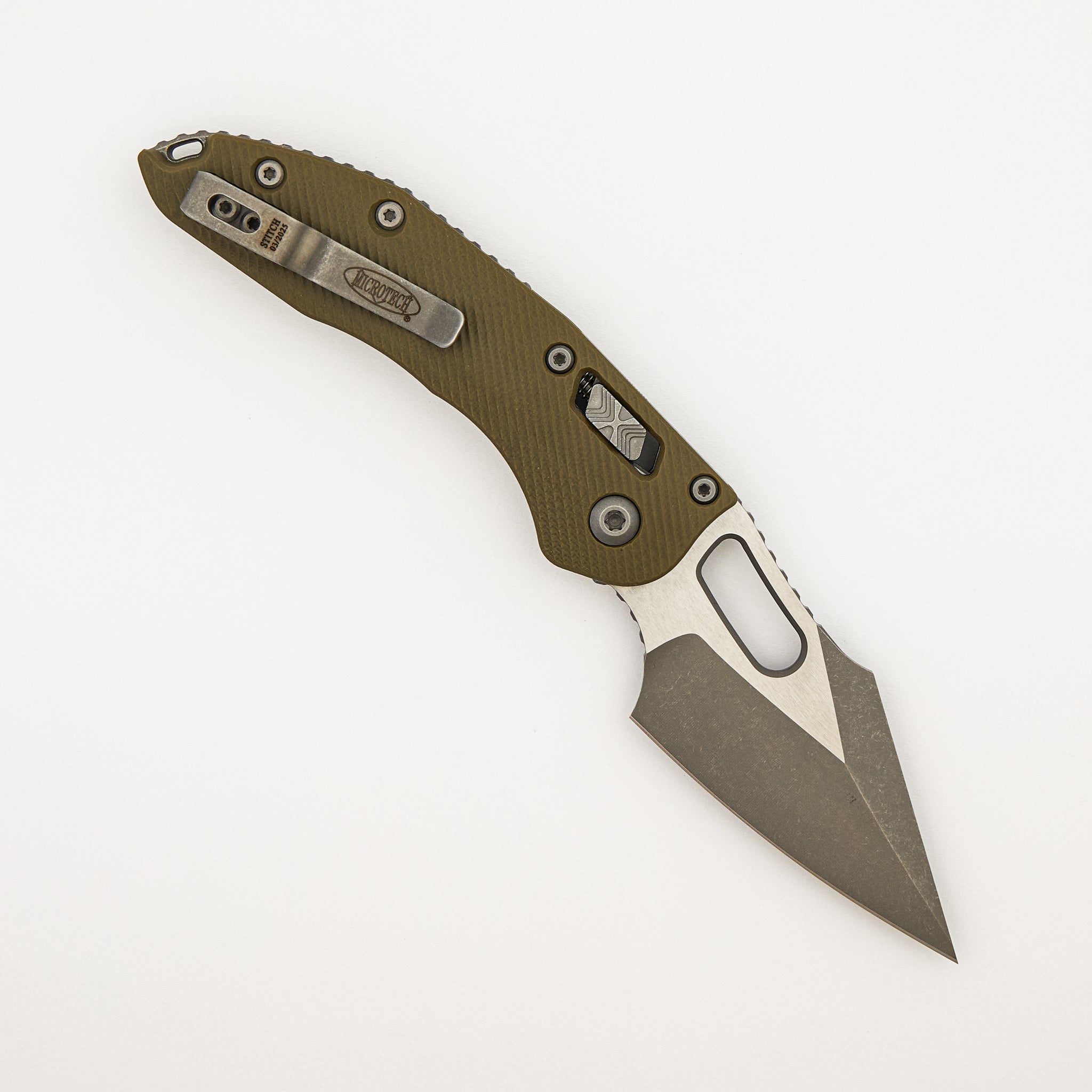 Stitch - RAM-LOK S/E Fluted G-10 OD Green Apocalyptic Standard 169RL-10 APFLGTOD (Borka Blades Design)