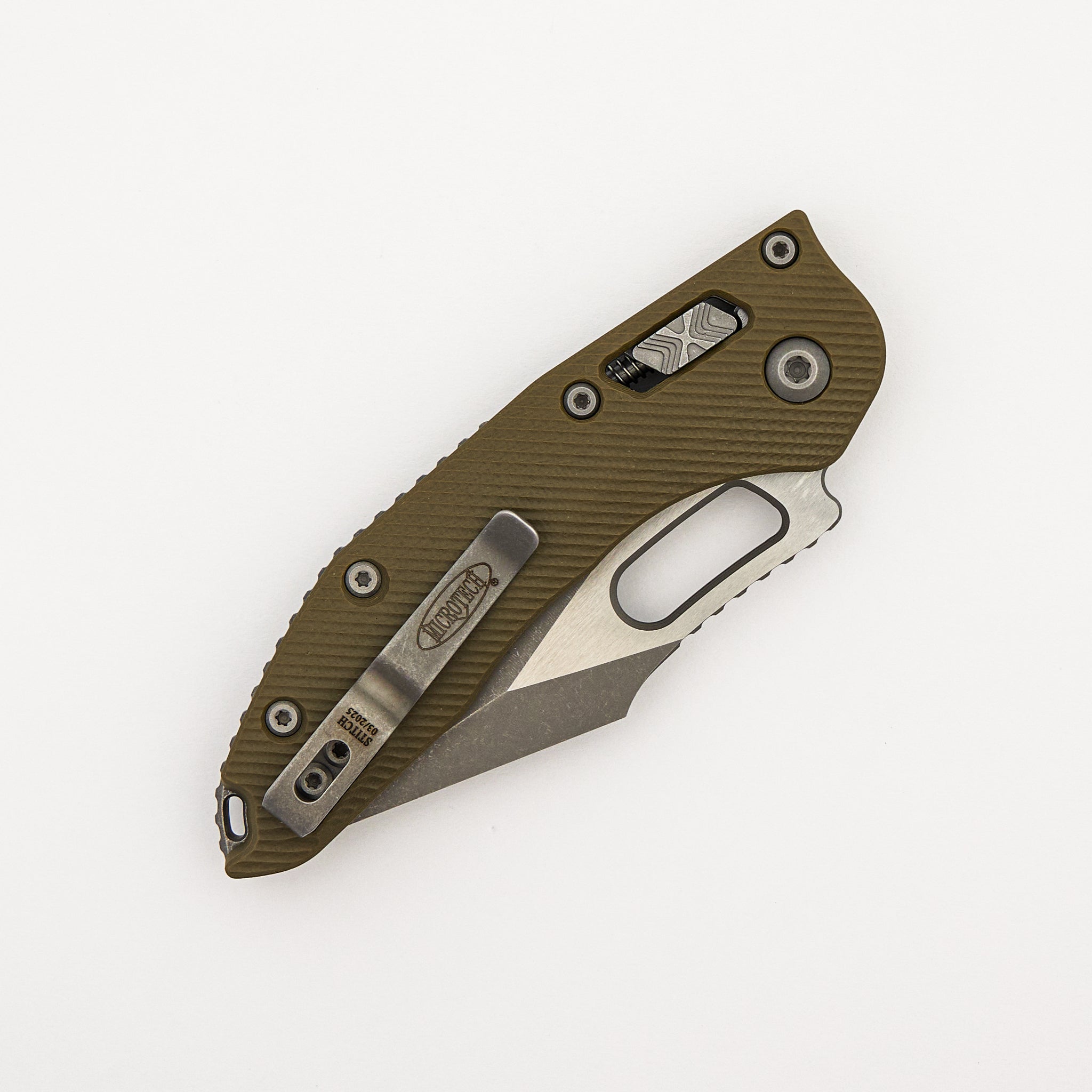 Stitch - RAM-LOK S/E Fluted G-10 OD Green Apocalyptic Standard 169RL-10 APFLGTOD (Borka Blades Design)