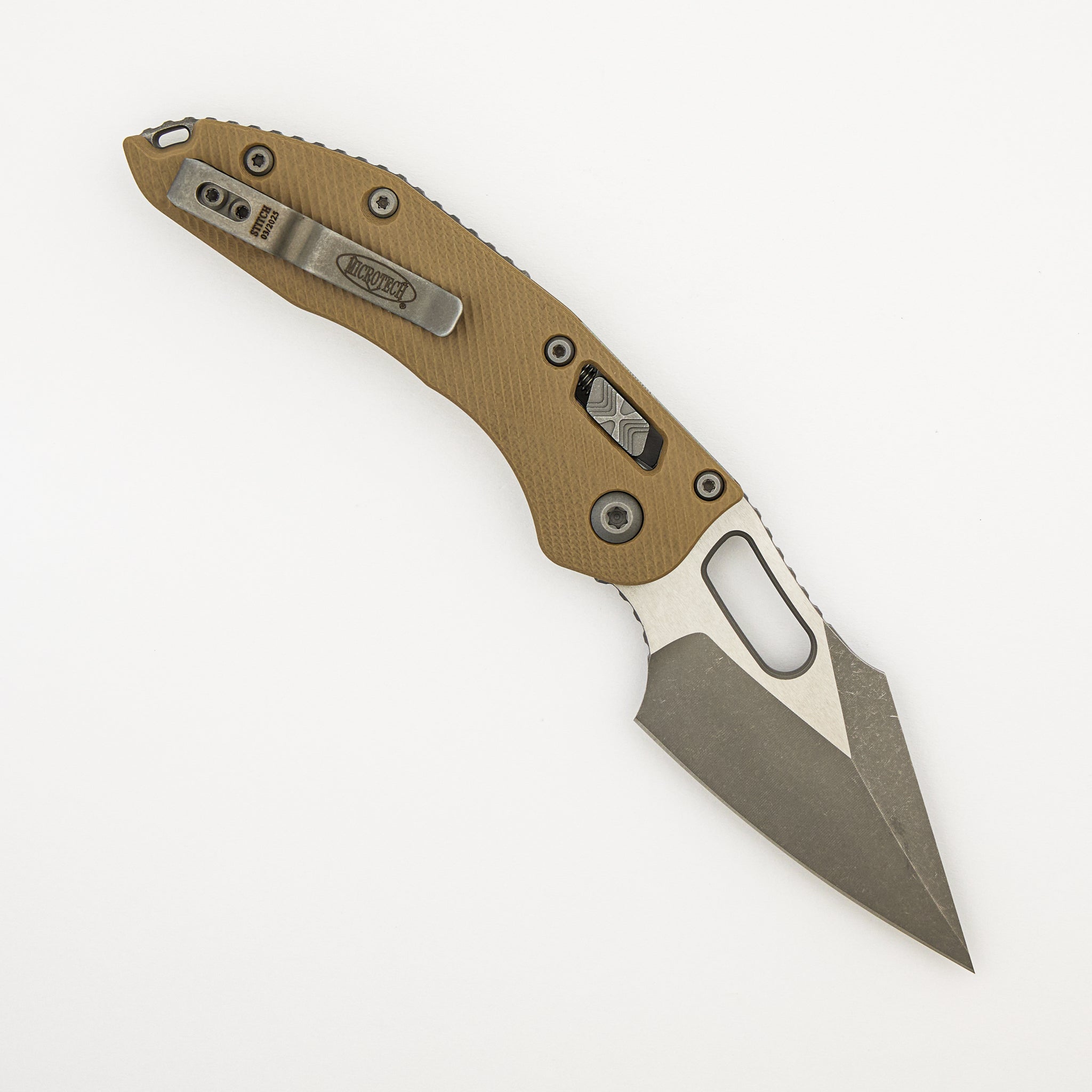 Stitch - RAM-LOK S/E Fluted G-10 Tan Apocalyptic Standard 169RL-10 APFLGTTA (Borka Blades Design)