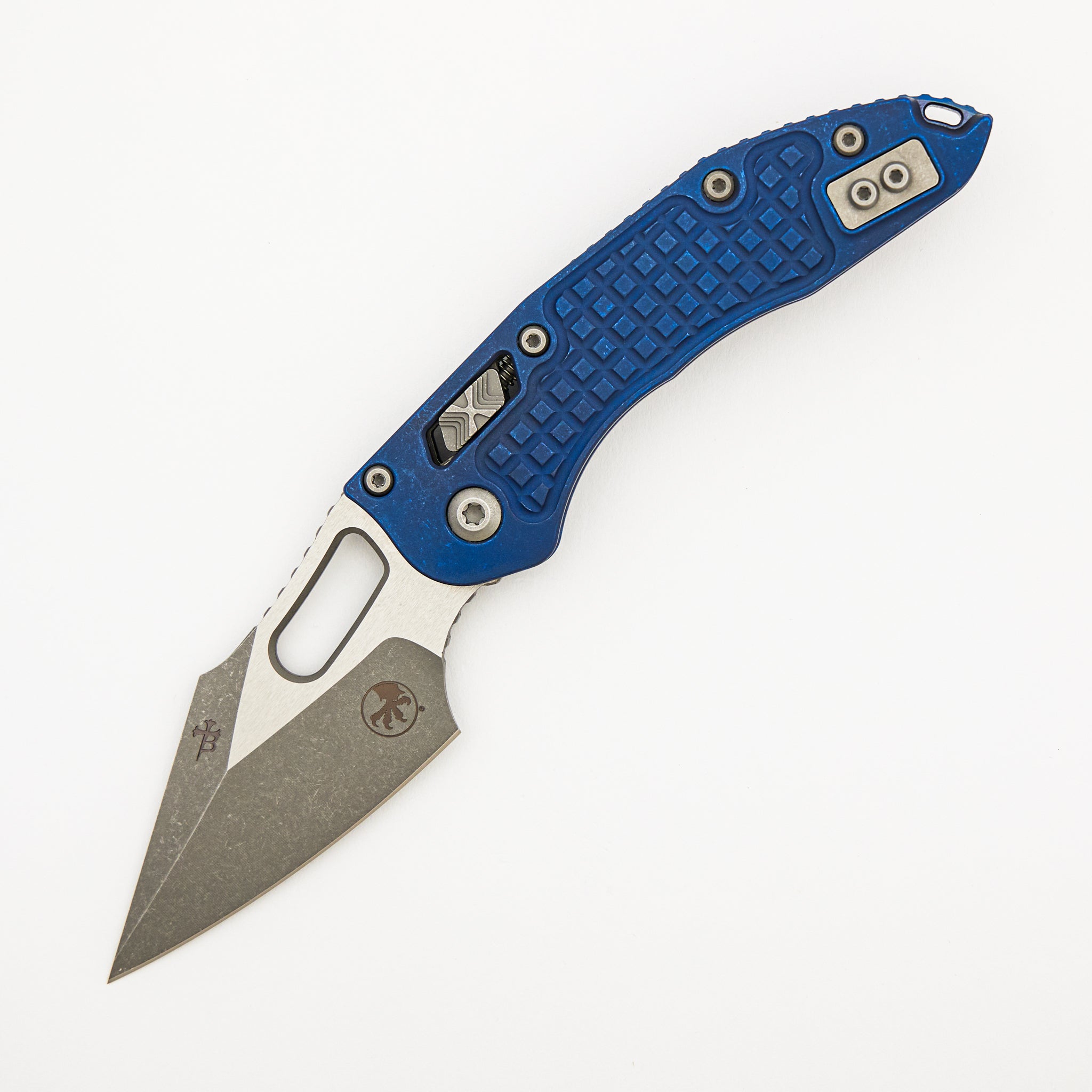 "Marfione Select" Stitch - RAM-LOK Apocalyptic Finish Antique Blue Anodized Frag Pattern Titanium W/ Blue Accent 169RL-10APFRMS2