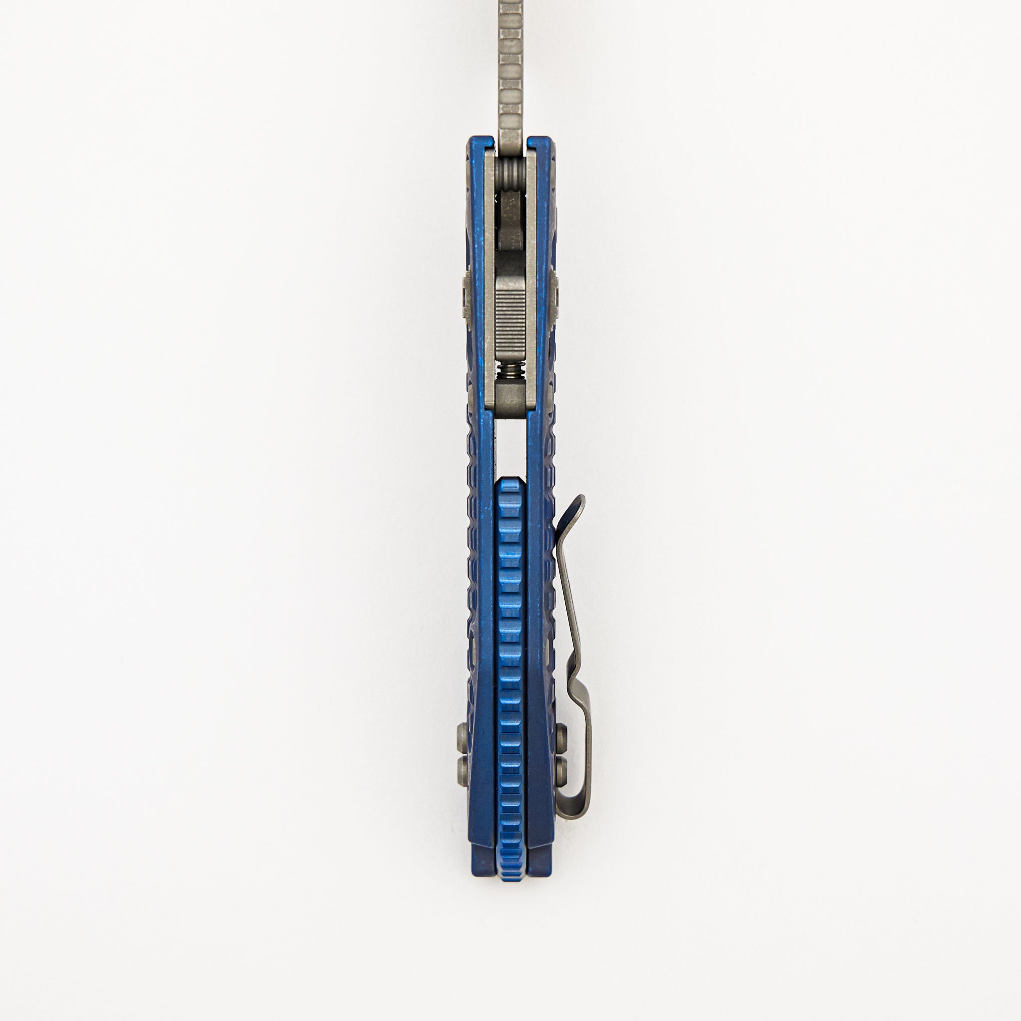 "Marfione Select" Stitch - RAM-LOK Apocalyptic Finish Antique Blue Anodized Frag Pattern Titanium W/ Blue Accent 169RL-10APFRMS2