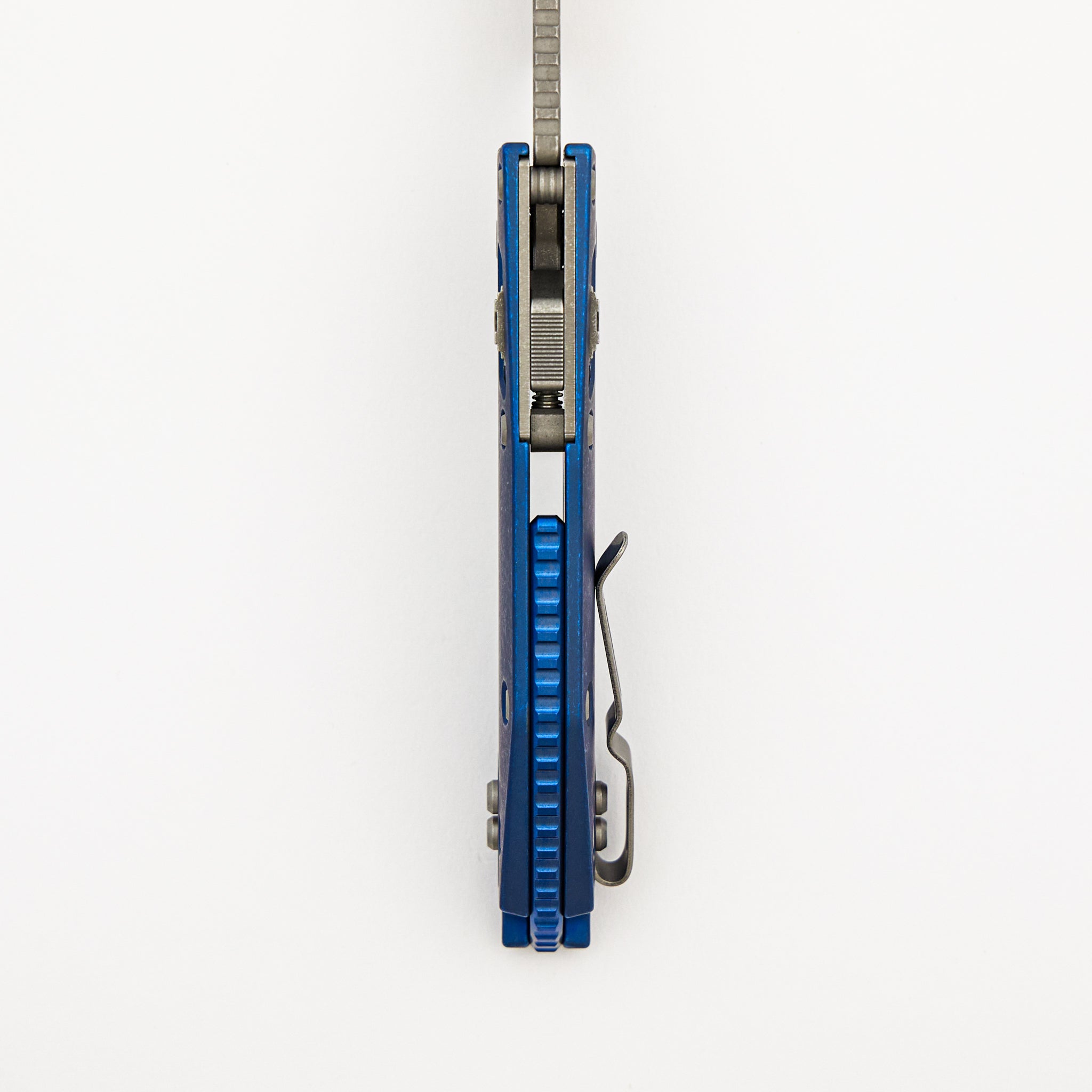 "Marfione Select" Stitch - RAM-LOK Apocalyptic Finish Antique Blue Anodized Slab Side Titanium W/ Blue Accent 169RL-10APMS2