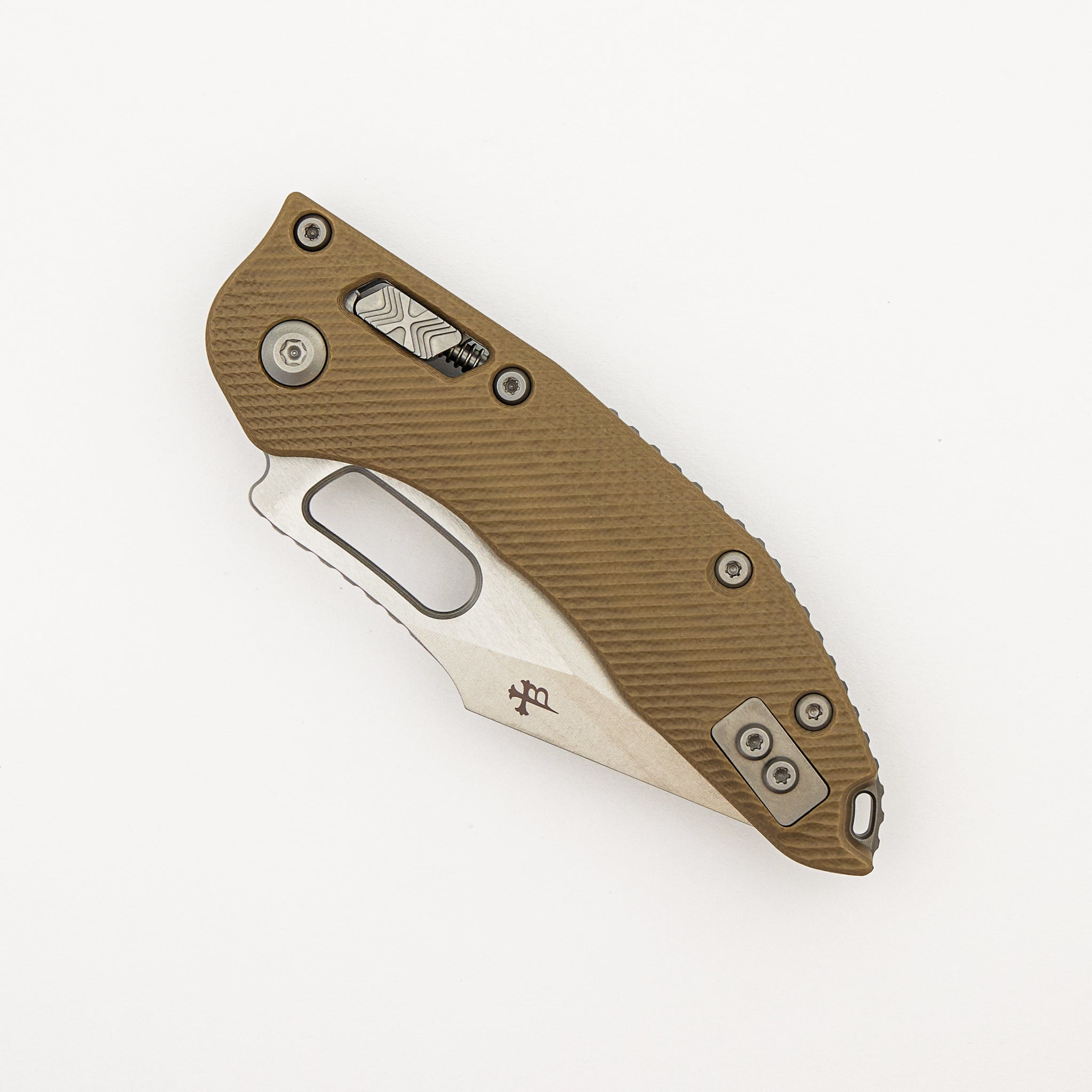 Stitch - RAM-LOK S/E Fluted G-10 Tan Stonewash Standard 169RL-10 FLGTTA (Borka Blades Design)